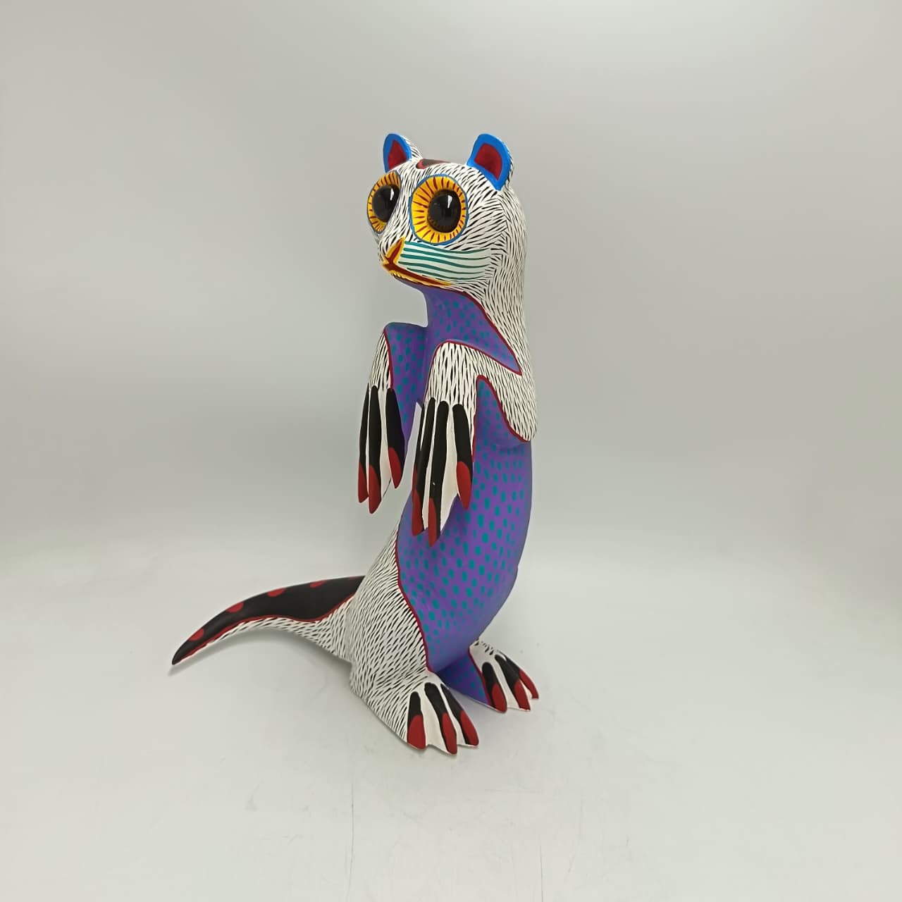 Oaxacan Wood Carving Otter By Arsenio Morales PP9468