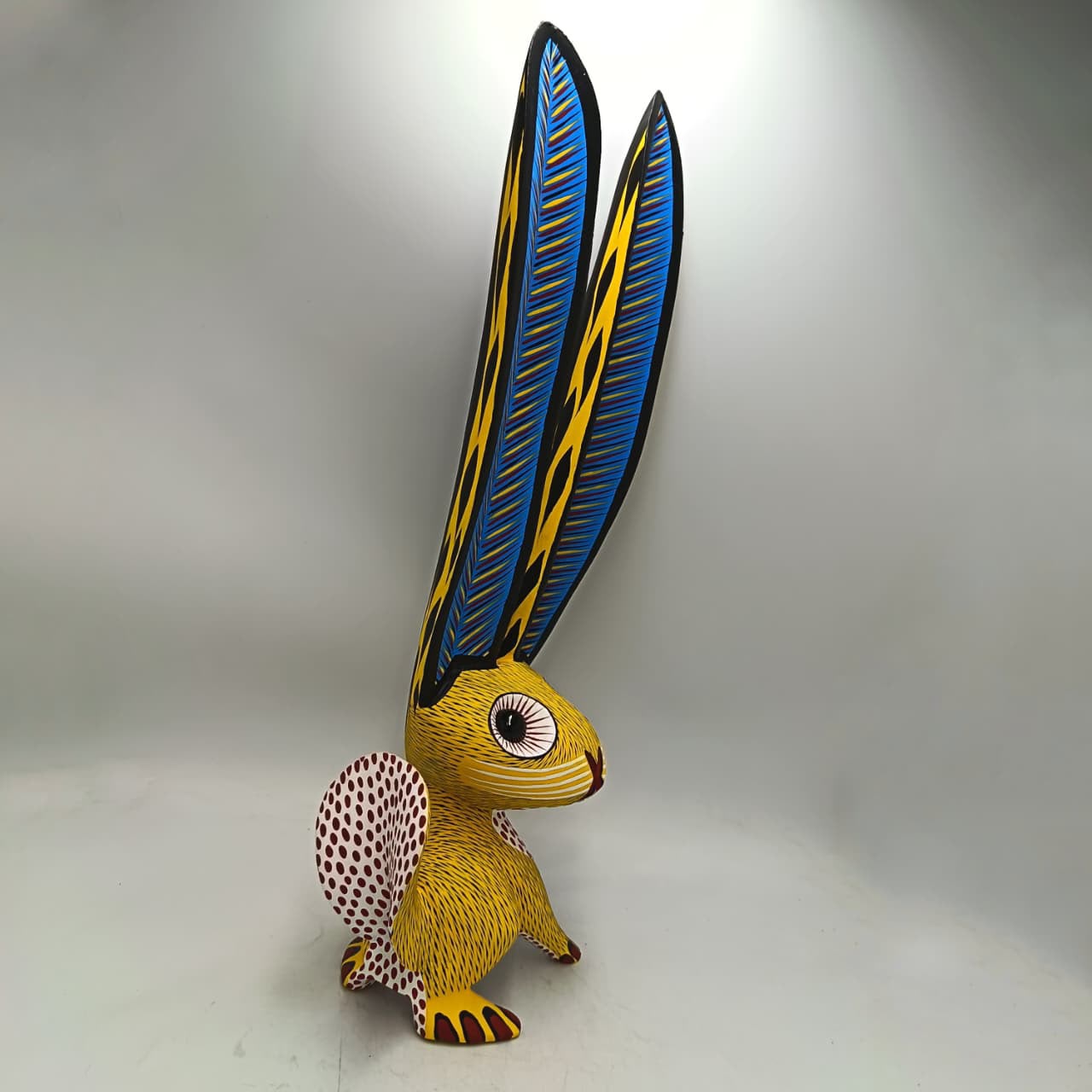 Oaxacan Wood Carving Rabbit By Arsenio Morales PP9469