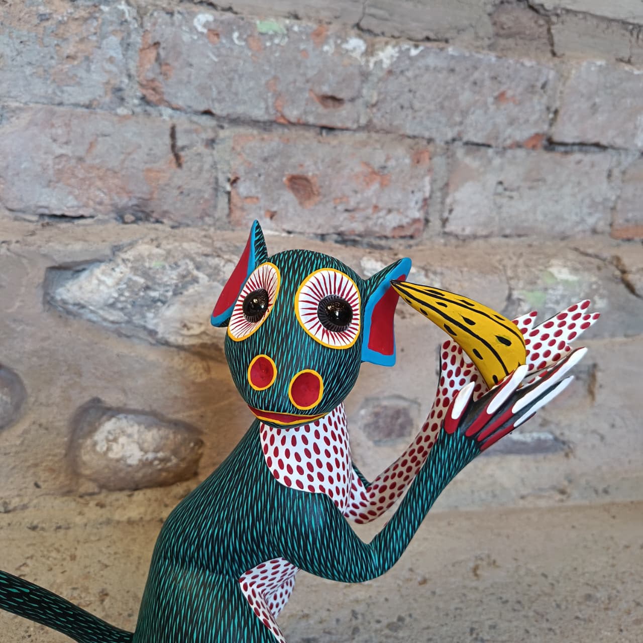 Oaxacan Wood Carving Monkey By Arsenio Morales PP9472