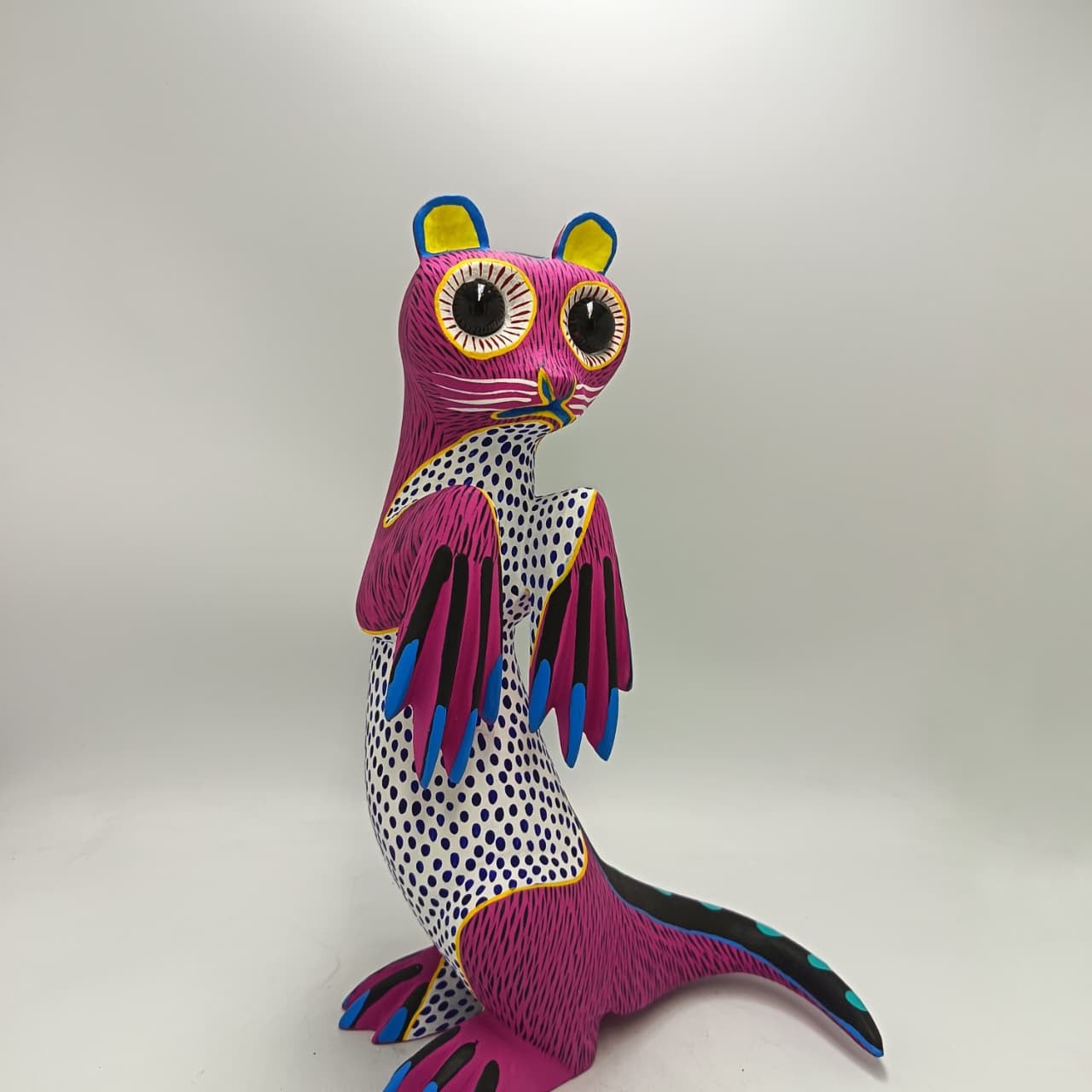 Oaxacan Wood Carving Otter By Arsenio Morales PP9473