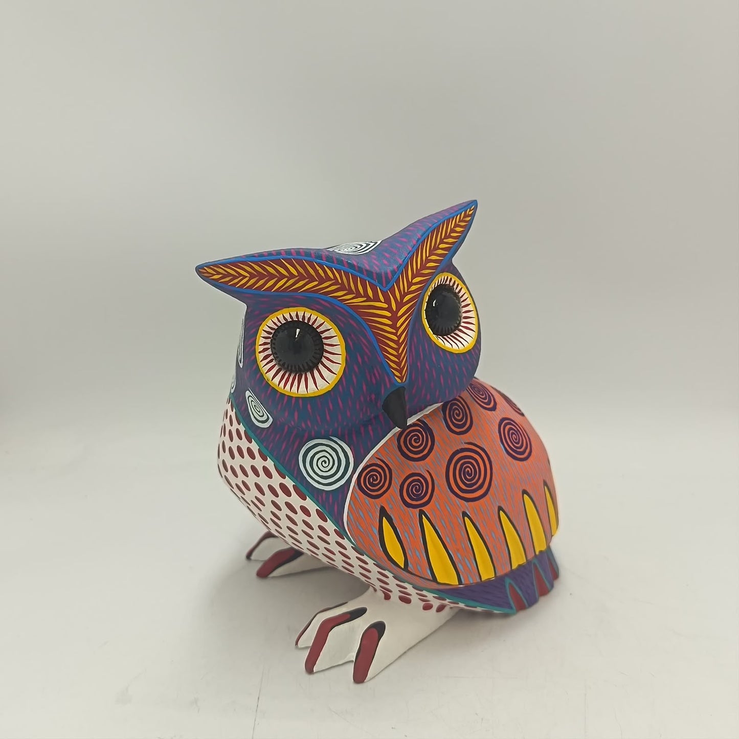 Oaxacan Wood Carving Owl By Arsenio Morales PP9474