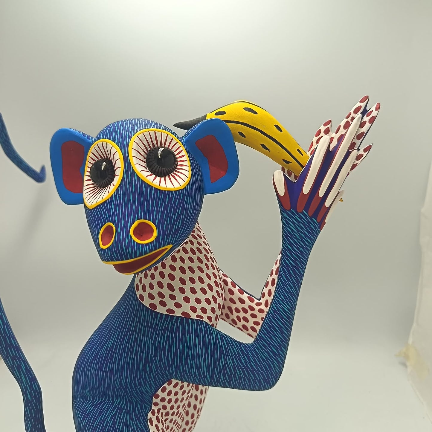 Oaxacan Wood Carving Monkey By Arsenio Morales PP9476