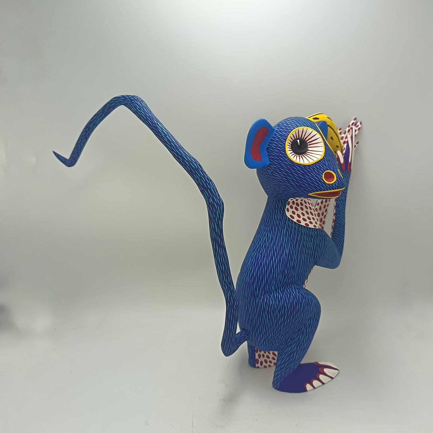 Oaxacan Wood Carving Monkey By Arsenio Morales PP9476