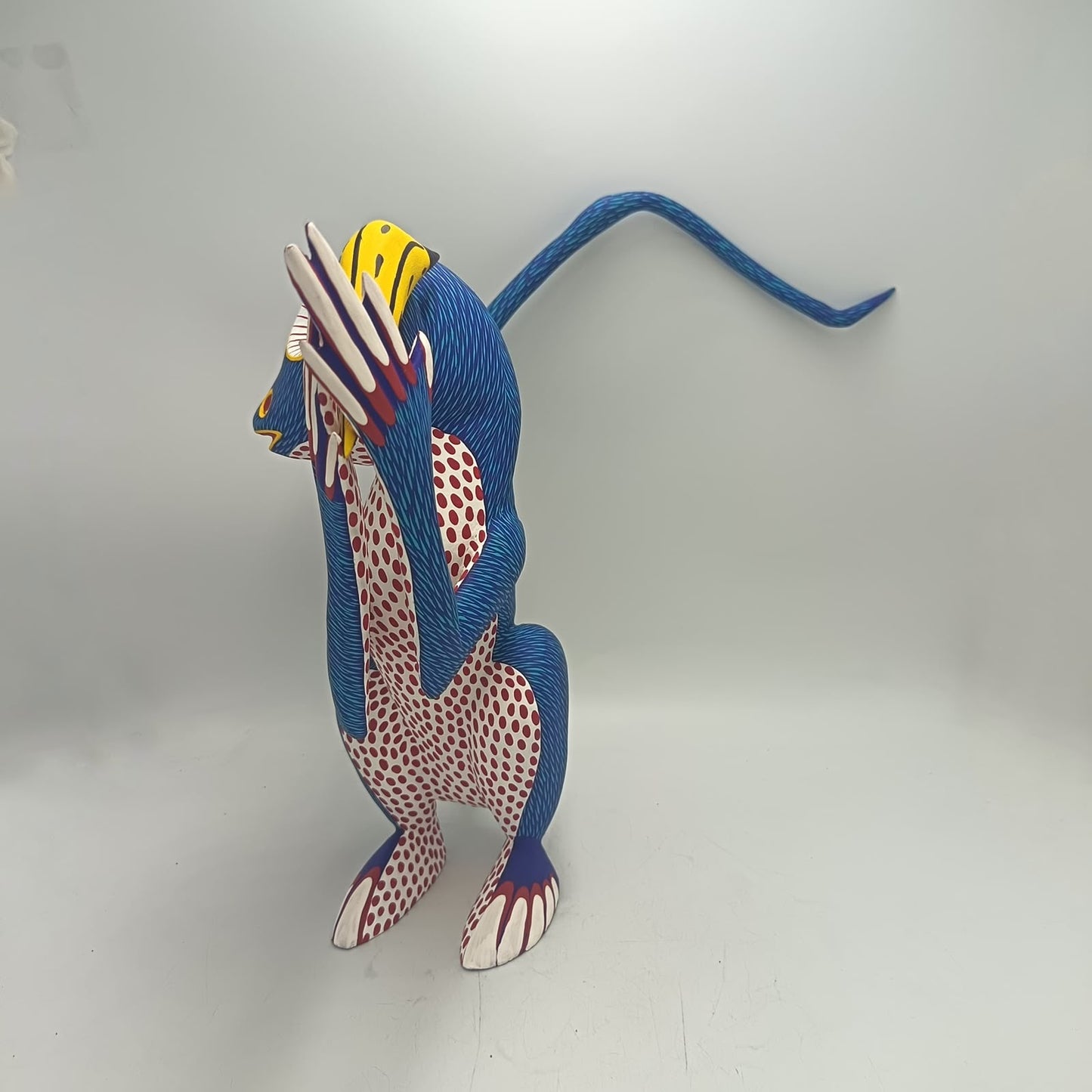 Oaxacan Wood Carving Monkey By Arsenio Morales PP9476