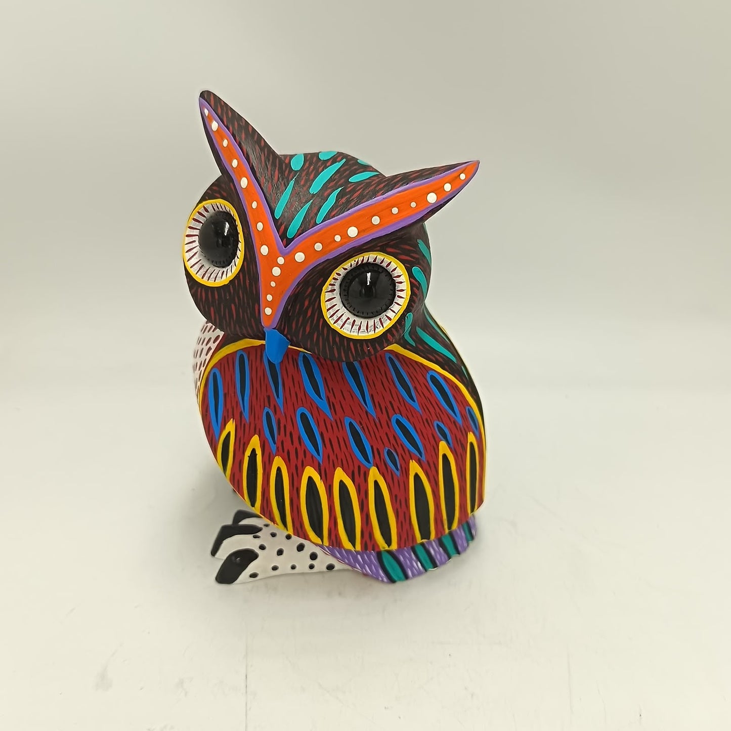 Oaxacan Wood Carving Owl By Arsenio Morales PP9492