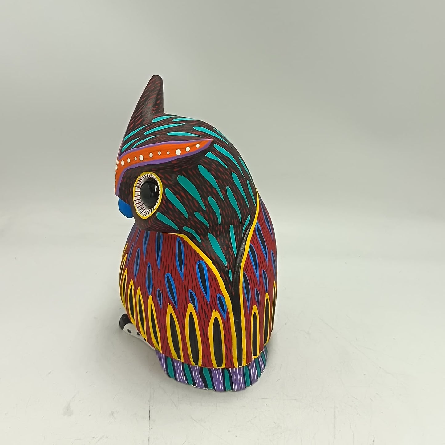Oaxacan Wood Carving Owl By Arsenio Morales PP9492