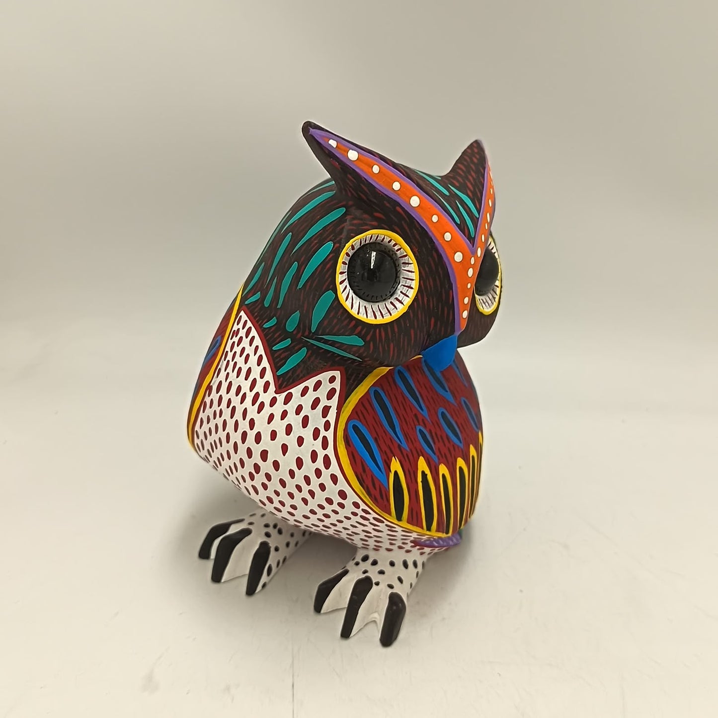 Oaxacan Wood Carving Owl By Arsenio Morales PP9492