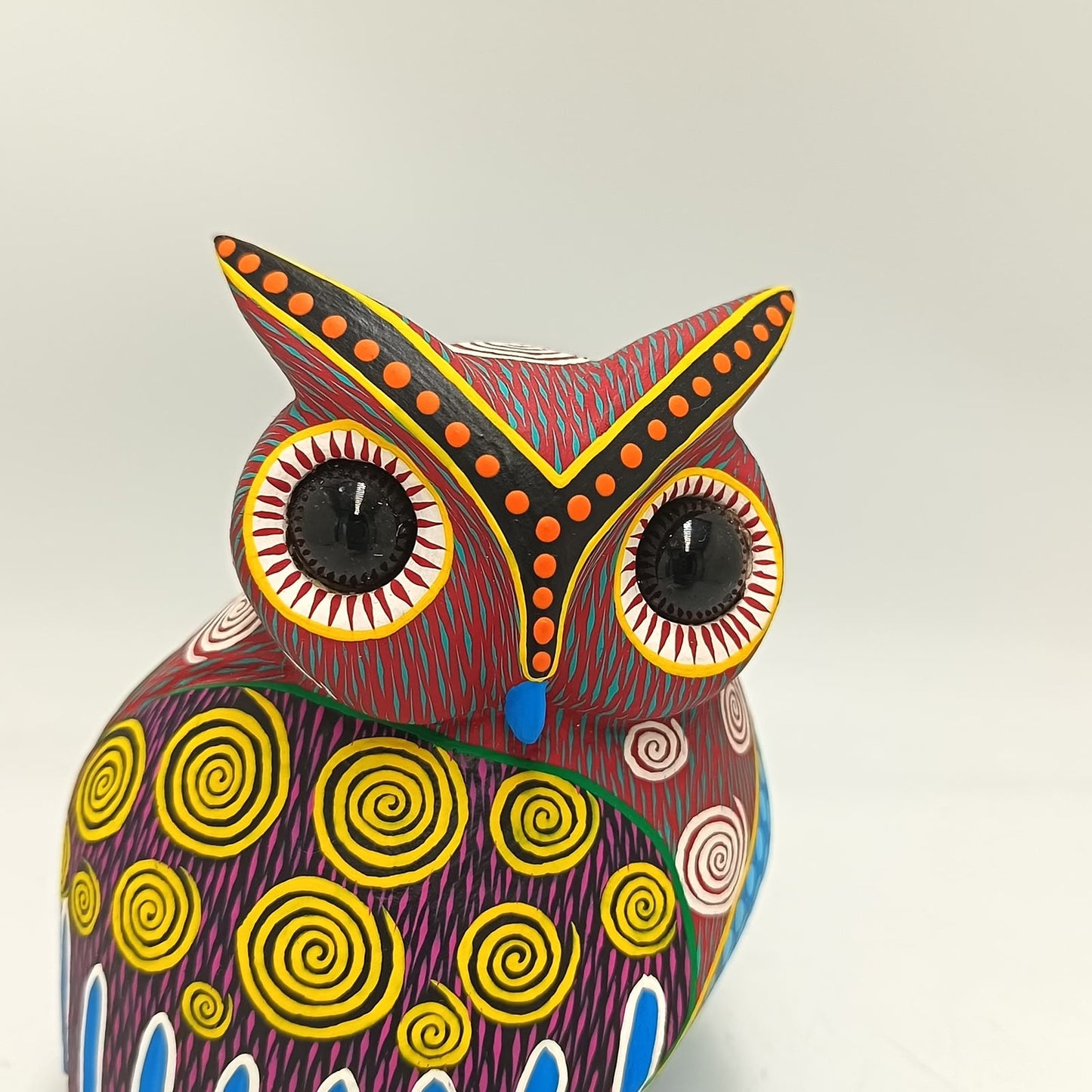 Oaxacan Wood Carving Owl By Arsenio Morales PP9493
