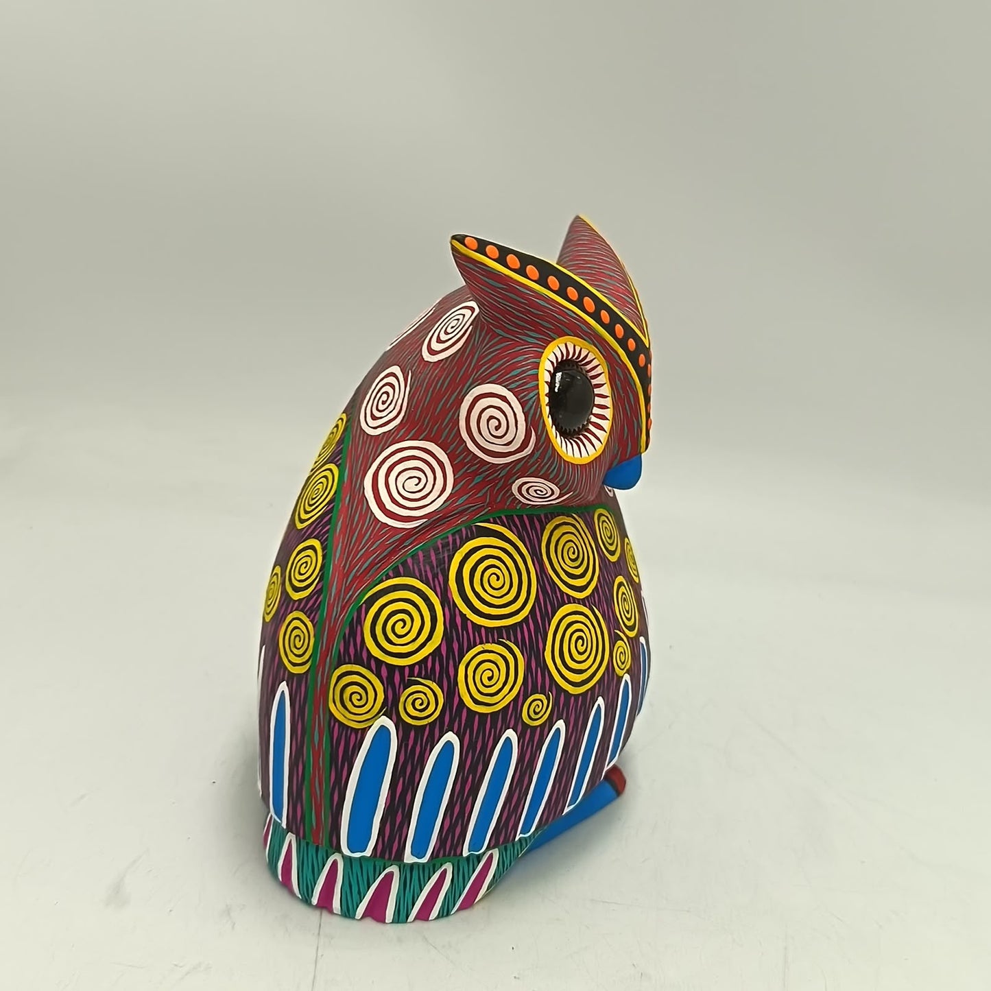 Oaxacan Wood Carving Owl By Arsenio Morales PP9493