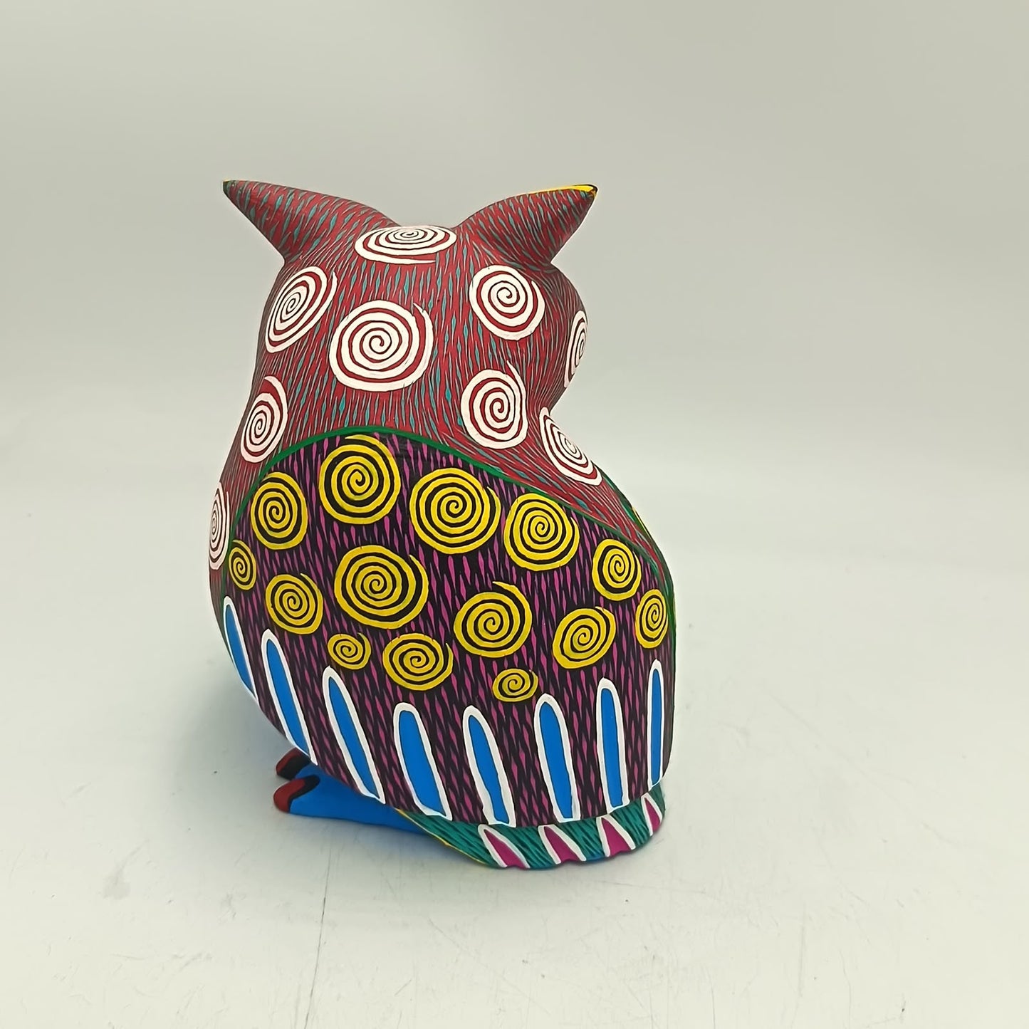 Oaxacan Wood Carving Owl By Arsenio Morales PP9493