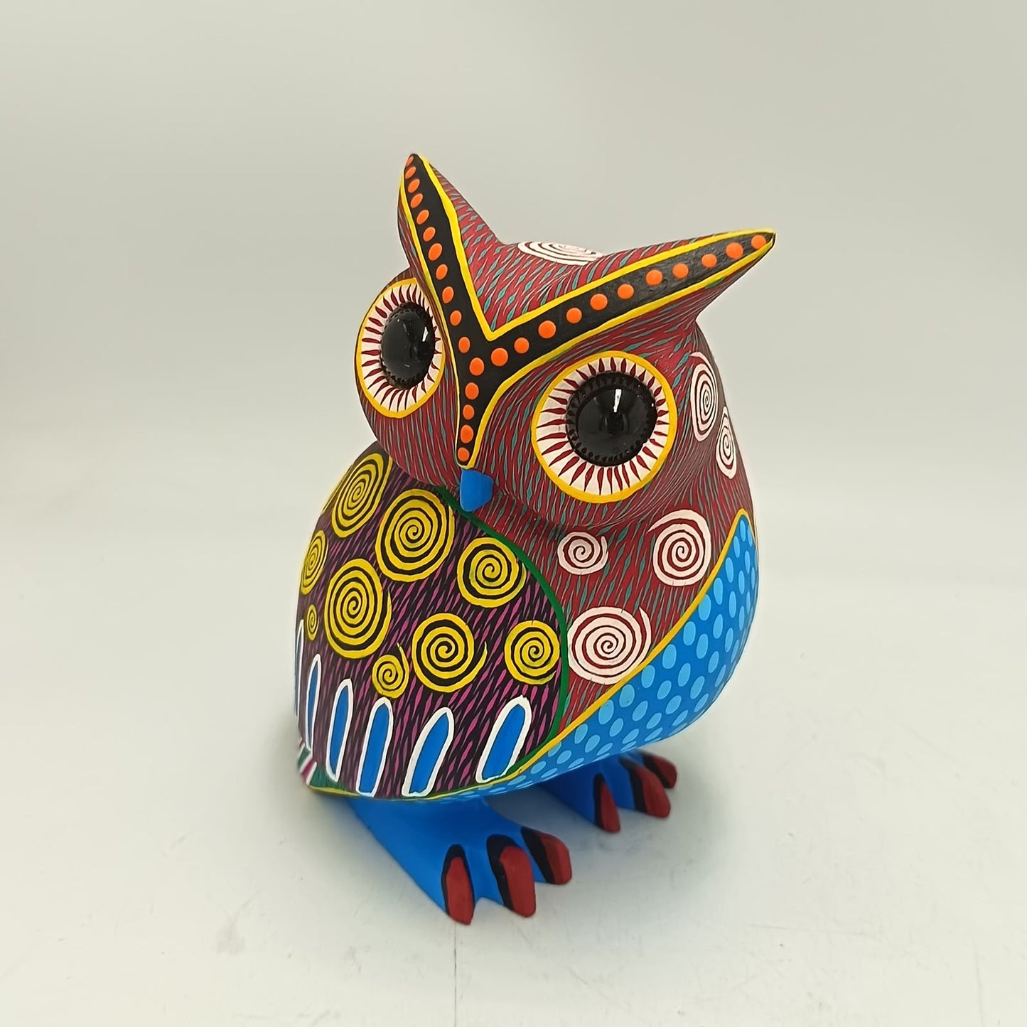 Oaxacan Wood Carving Owl By Arsenio Morales PP9493