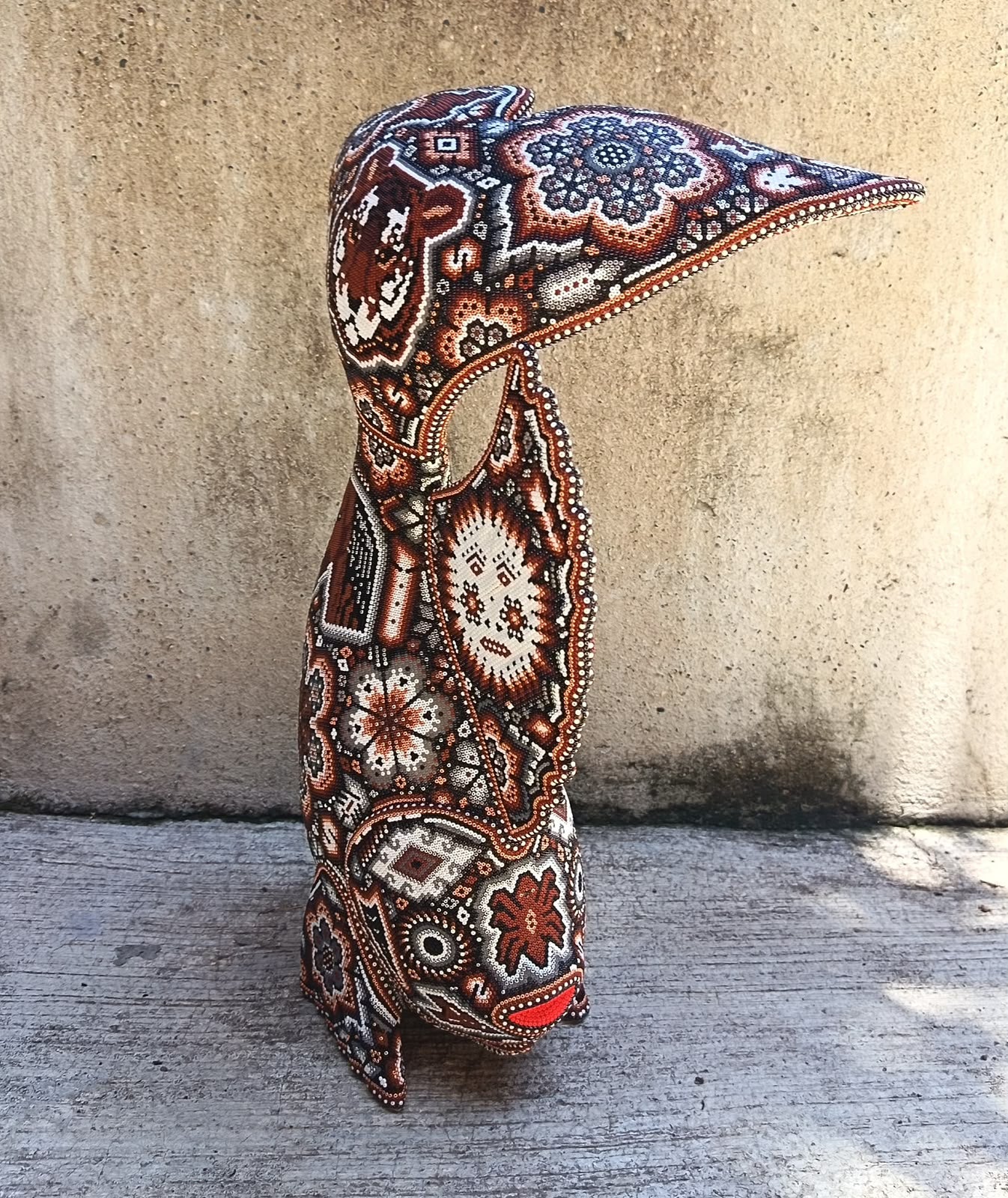 Mexican Huichol Hand Beaded Fish By Isandro Villa Lopez PP9508