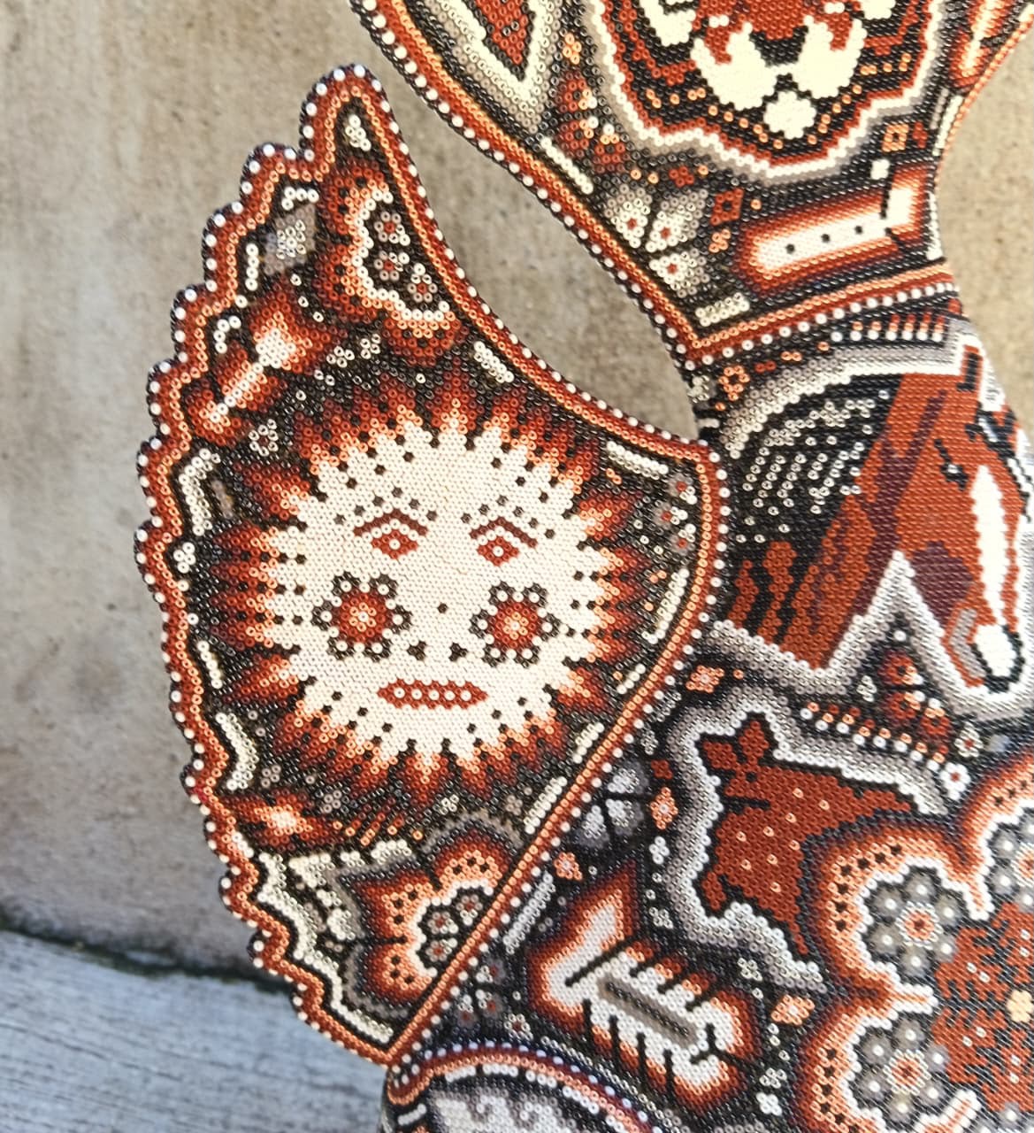 Mexican Huichol Hand Beaded Fish By Isandro Villa Lopez PP9508