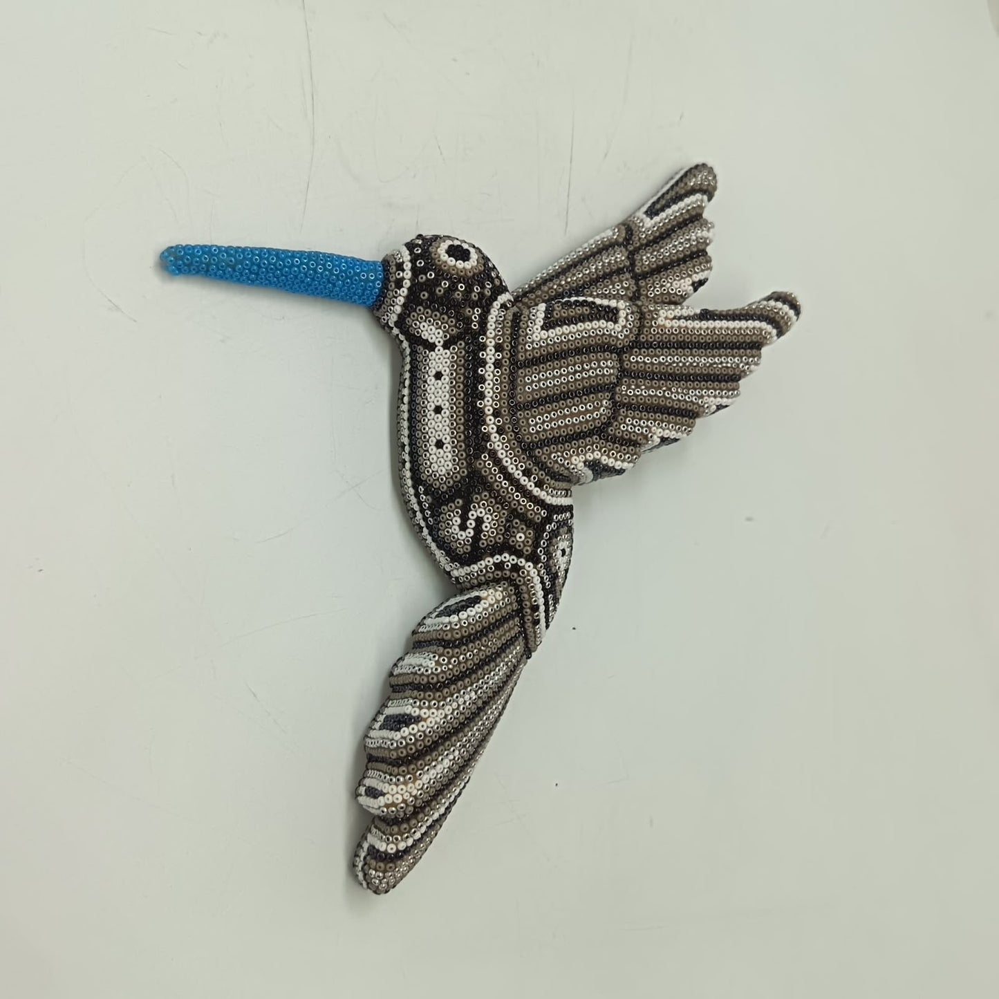 Mexican Huichol Hand Beaded Hummingbird By Isandro Villa Lopez PP9498