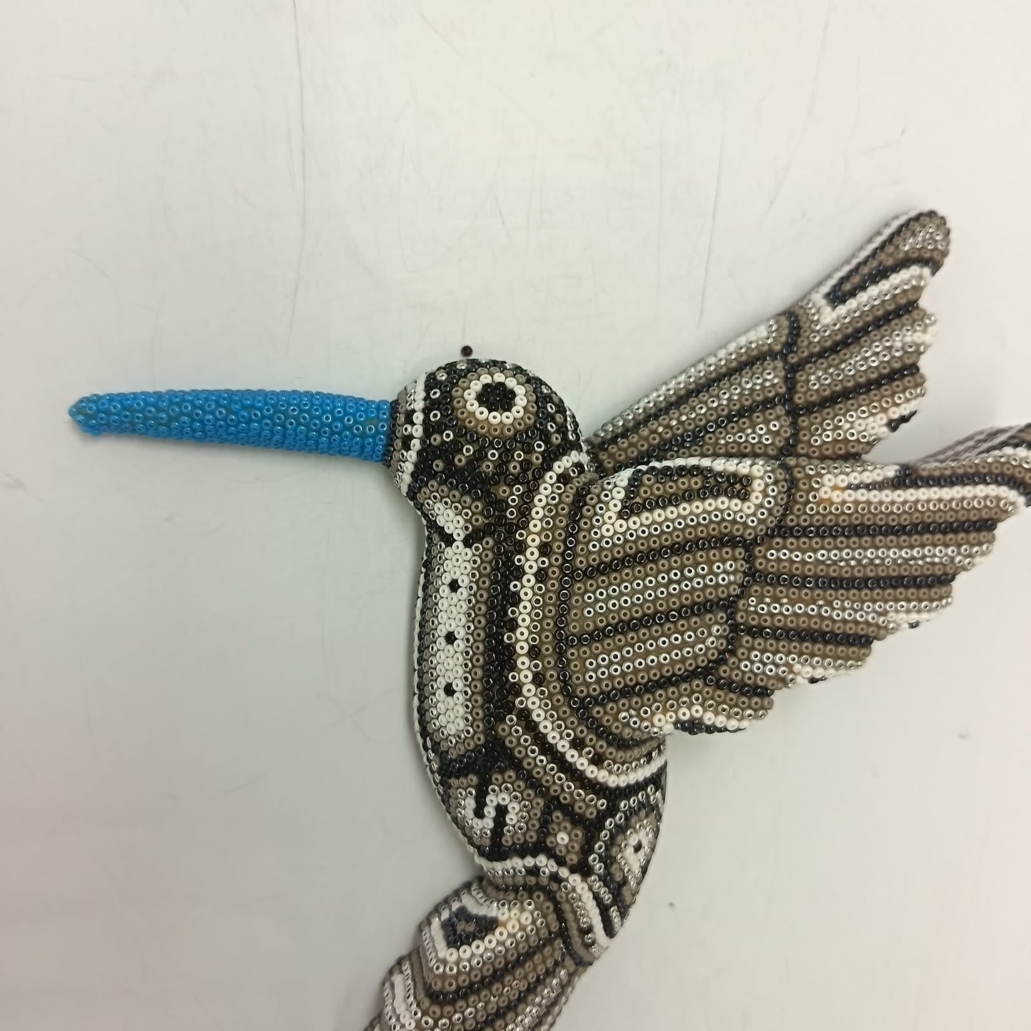 Mexican Huichol Hand Beaded Hummingbird By Isandro Villa Lopez PP9498