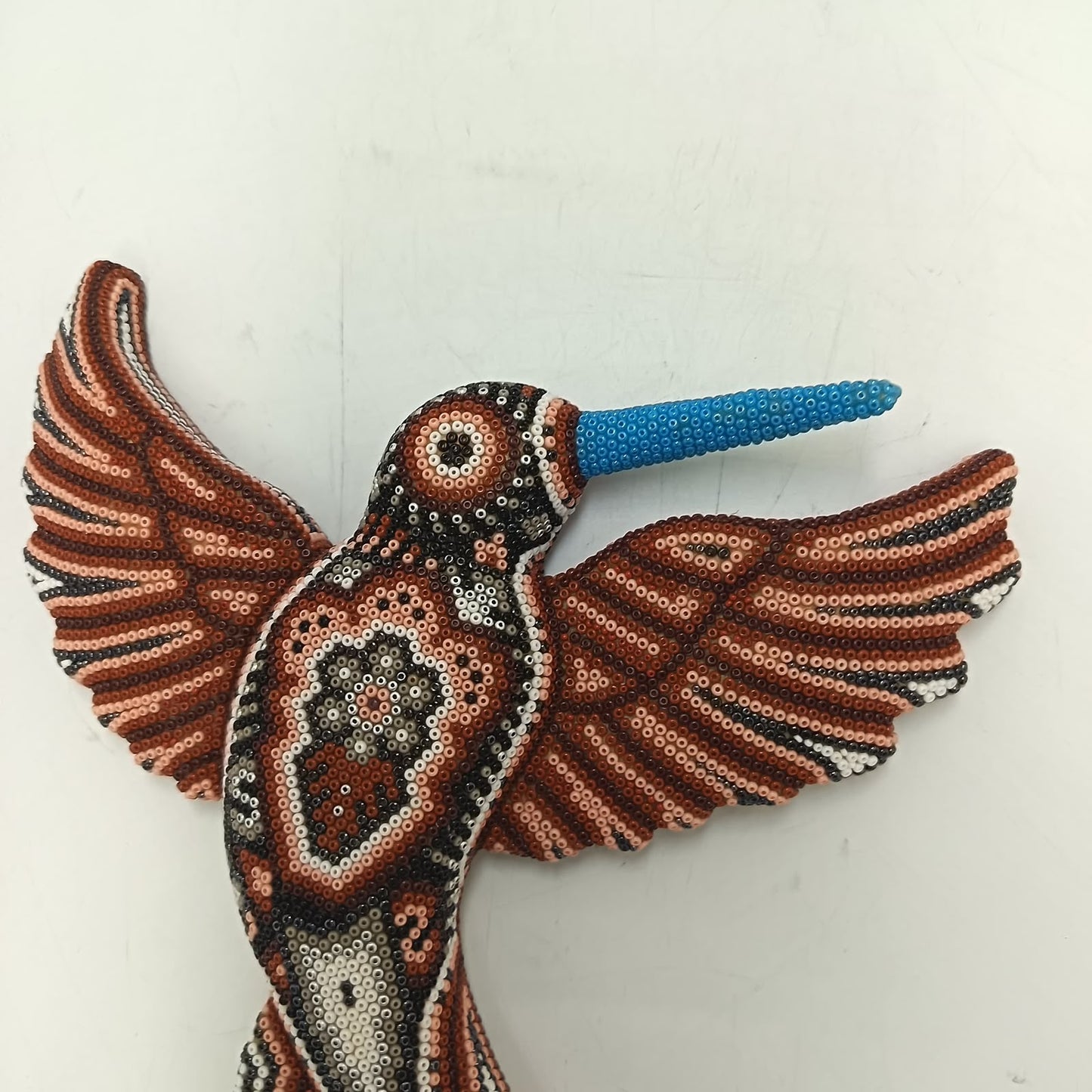 Mexican Huichol Hand Beaded Hummingbird By Isandro Villa Lopez PP9500