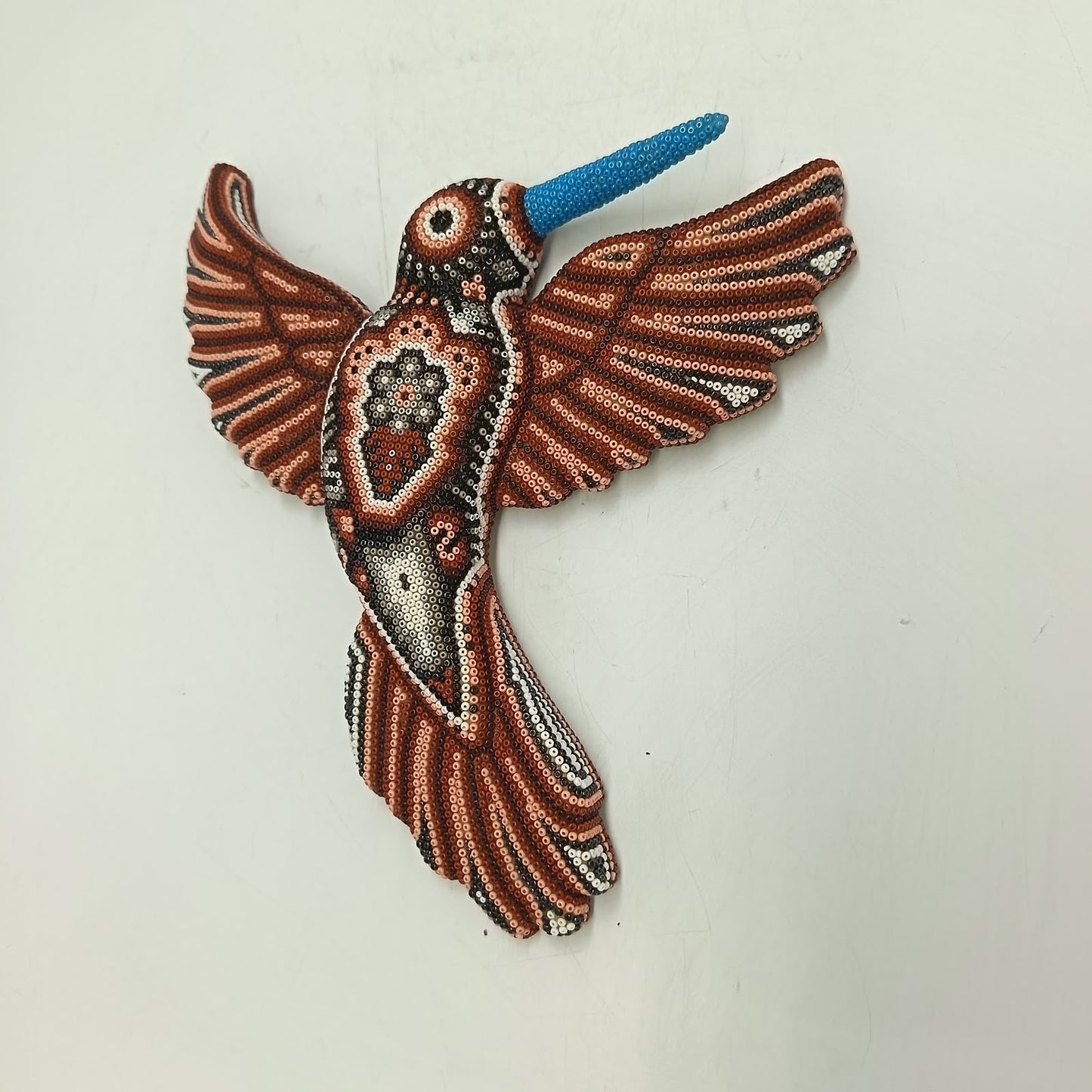 Mexican Huichol Hand Beaded Hummingbird By Isandro Villa Lopez PP9500