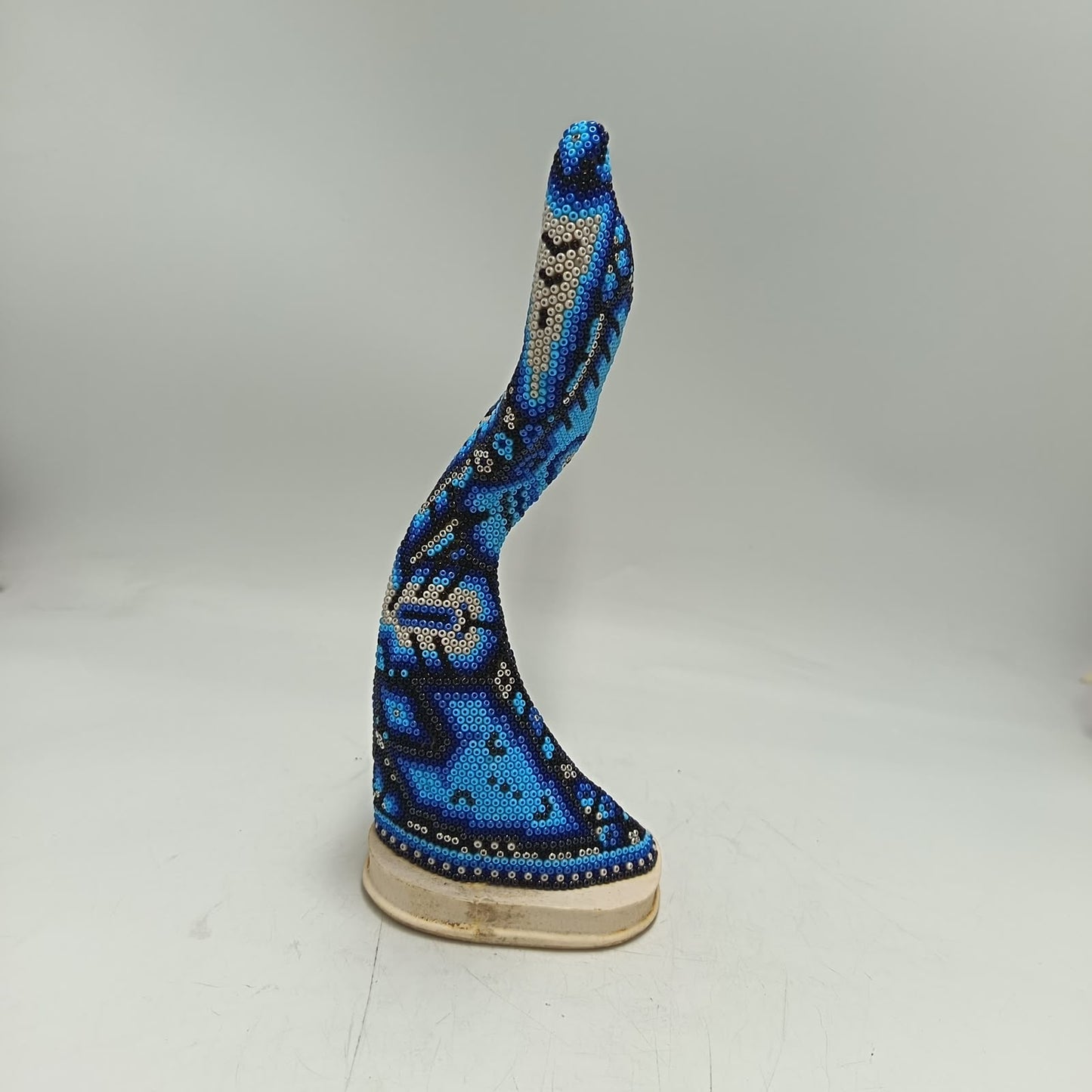 Mexican Huichol Hand Beaded Whale Tail By Isandro Villa Lopez PP9502