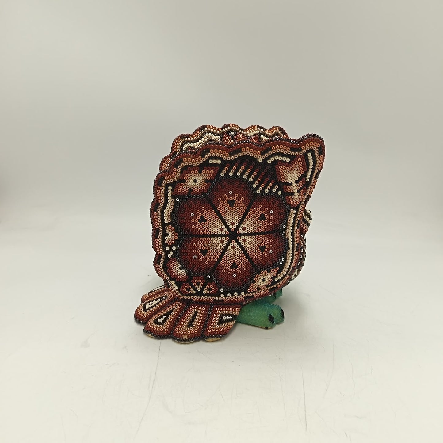 Mexican Huichol Hand Beaded Owl By Isandro Villa Lopez PP9504