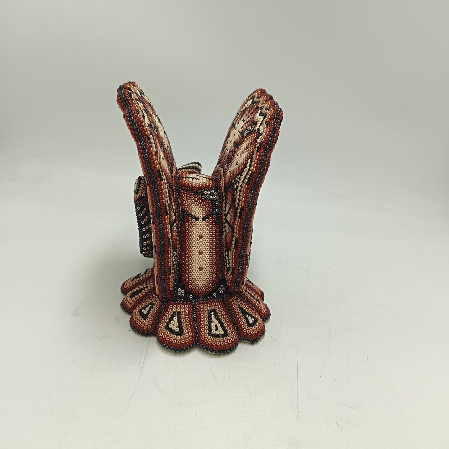 Mexican Huichol Hand Beaded Owl By Isandro Villa Lopez PP9504