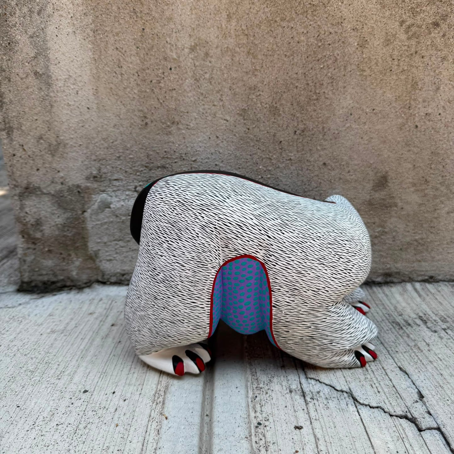 Oaxacan Wood Carving Bear By Arsenio Morales PP9562