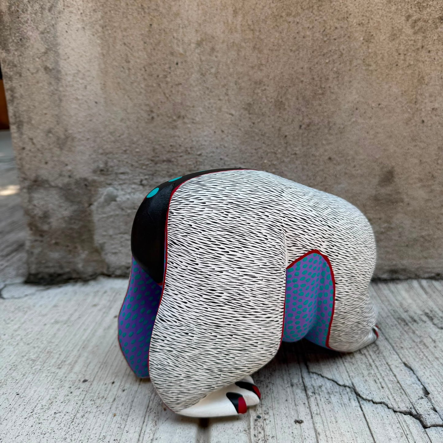 Oaxacan Wood Carving Bear By Arsenio Morales PP9562