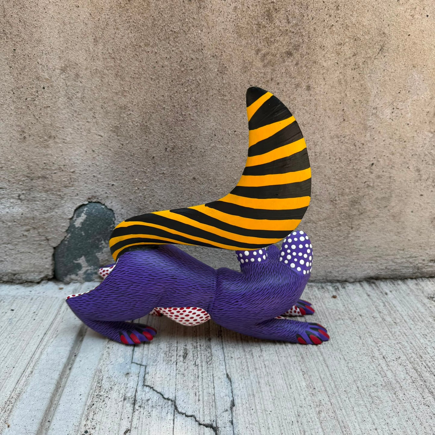 Oaxacan Wood Carving Racoon By Arsenio Morales PP9563