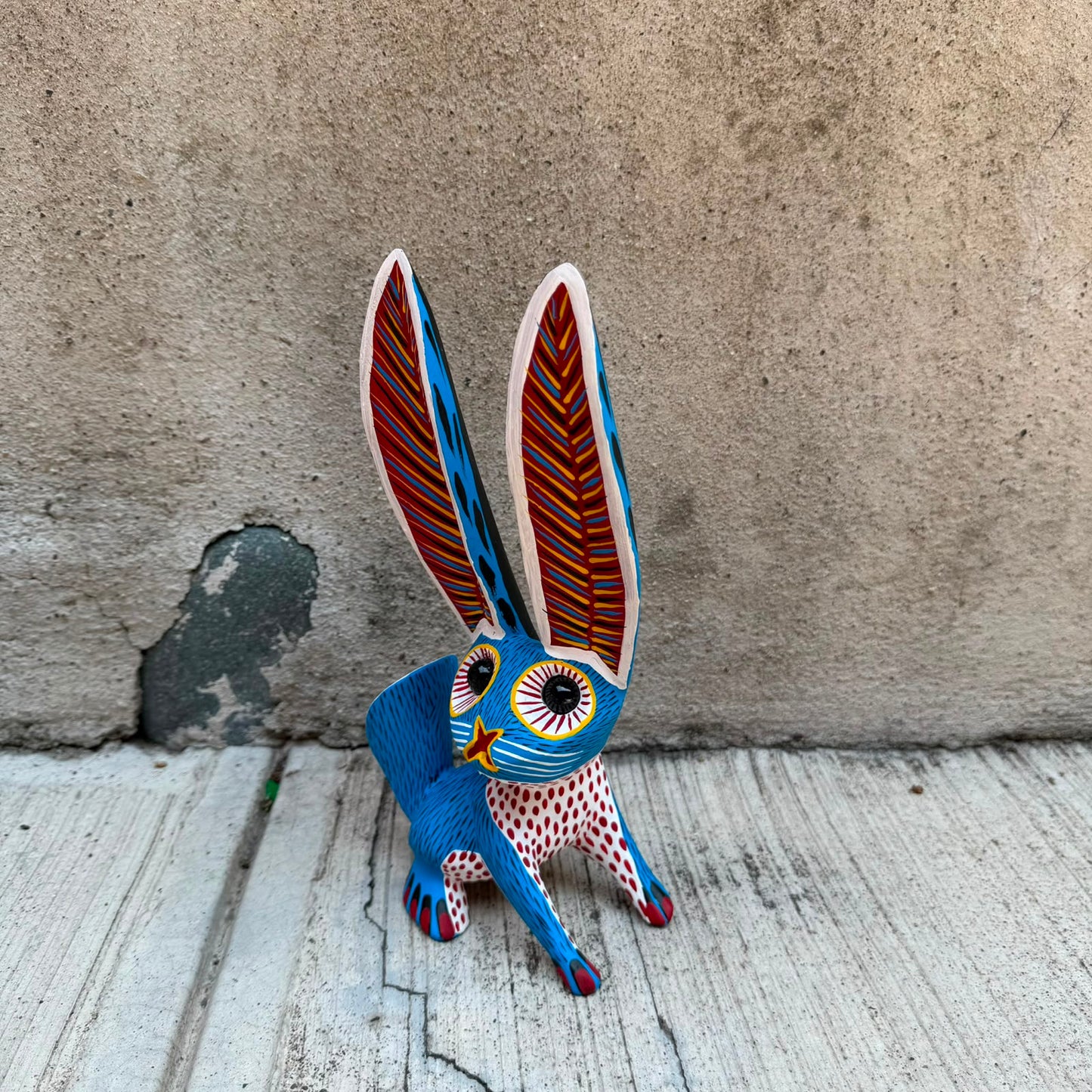 Oaxacan Wood Carving Rabbit By Arsenio Morales PP9564