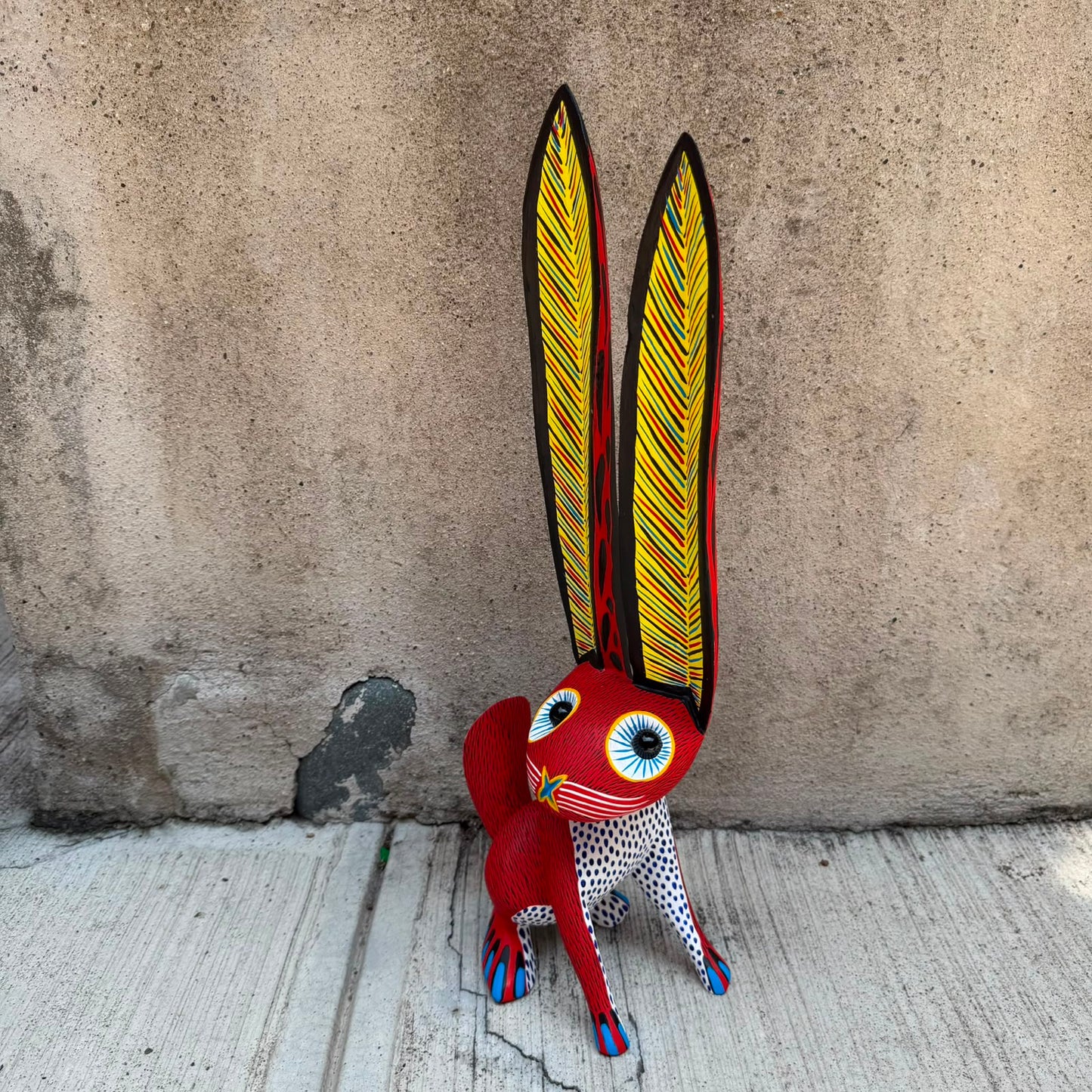 Oaxacan Wood Carving Rabbit By Arsenio Morales PP9566