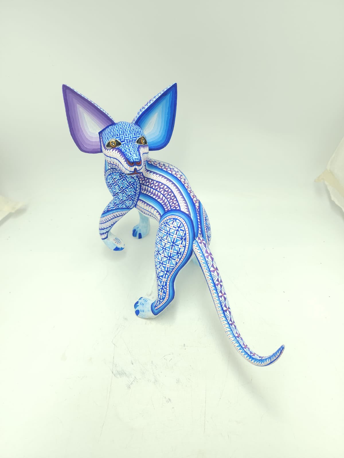 Mexican Oaxacan Wood Carving Xoloitzcuintle By Ivan Fuentes PP9561