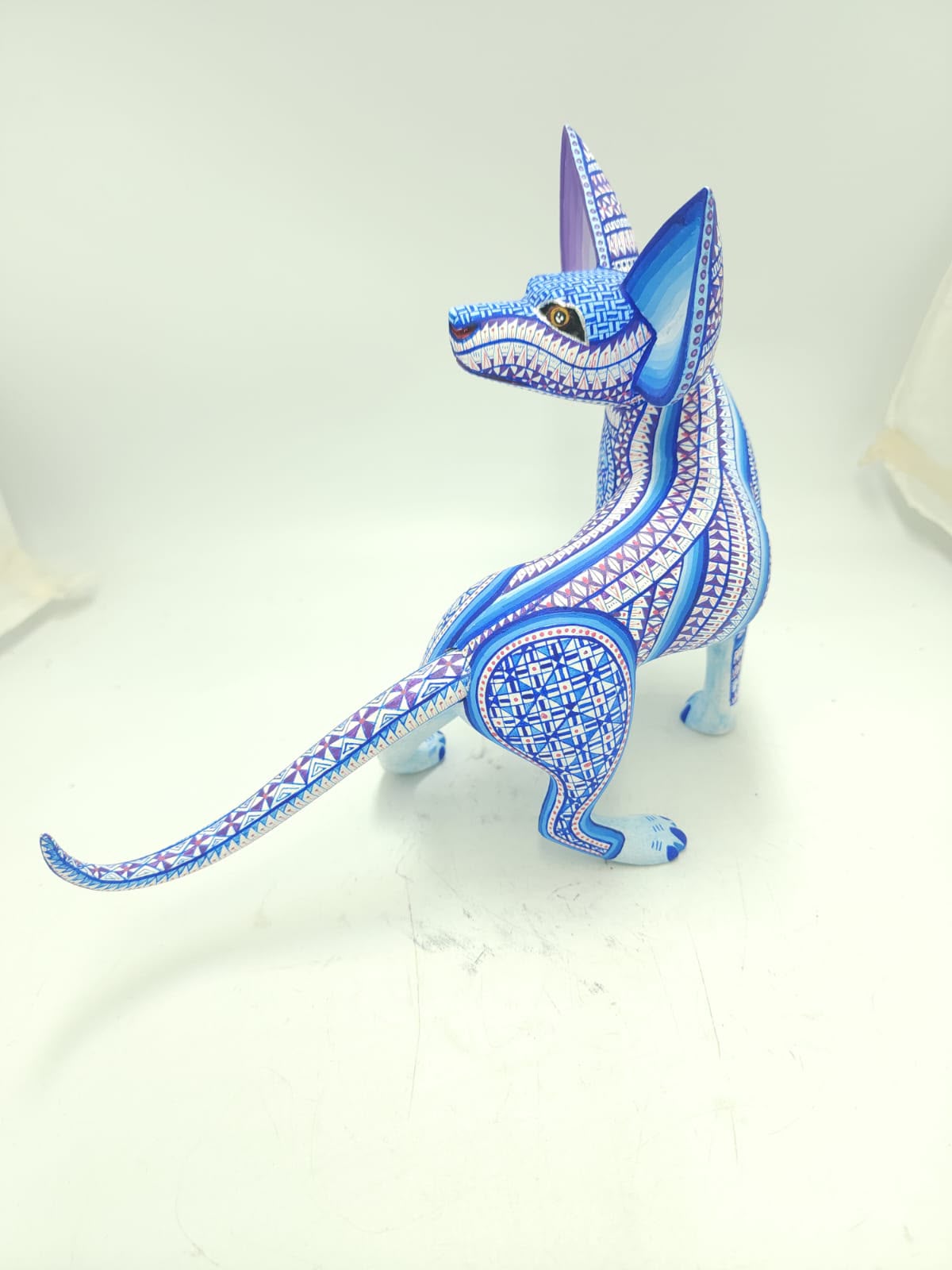 Mexican Oaxacan Wood Carving Xoloitzcuintle By Ivan Fuentes PP9561