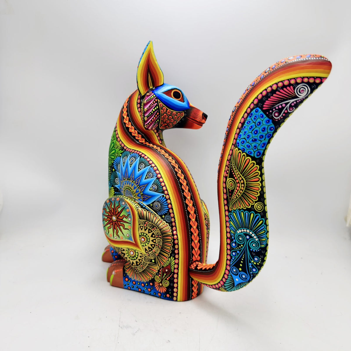Mexican Folk Art Oaxacan Wood Carving Alebrije Hand Made, Lynx By Luis Sosa PP9597