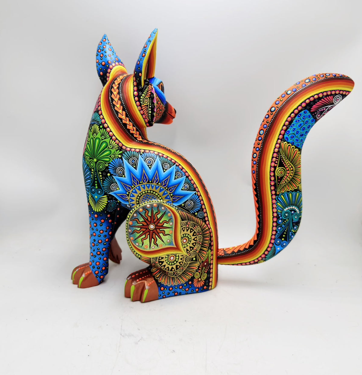 Mexican Folk Art Oaxacan Wood Carving Alebrije Hand Made, Lynx By Luis Sosa PP9597