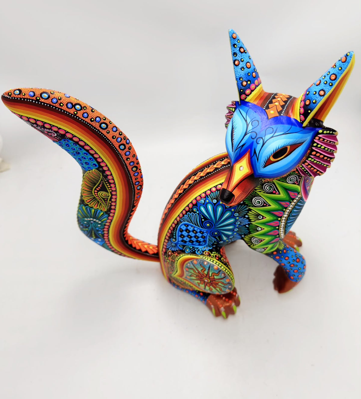 Mexican Folk Art Oaxacan Wood Carving Alebrije Hand Made, Lynx By Luis Sosa PP9597