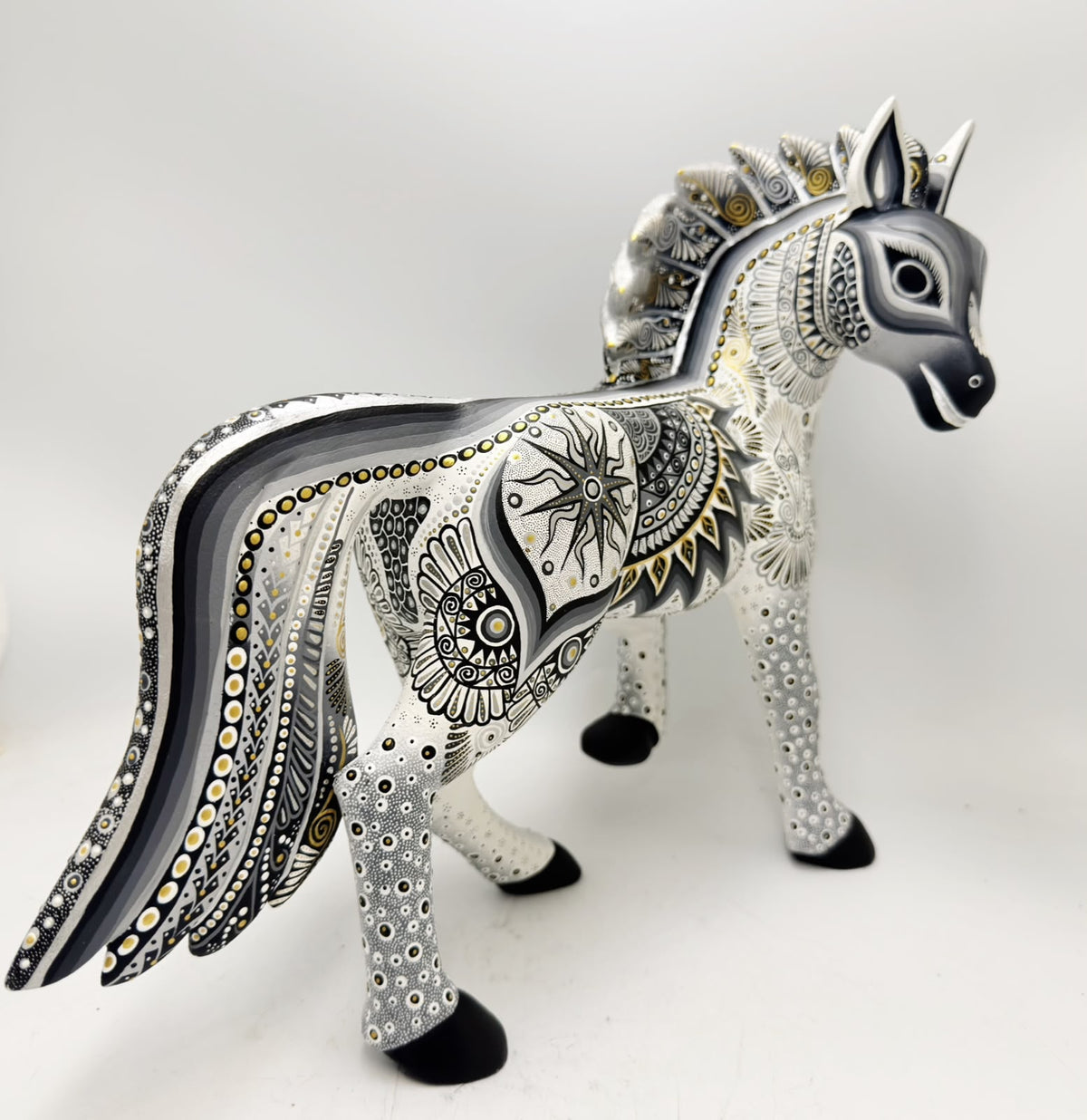 Mexican Folk Art Oaxacan Wood Carving Alebrije Hand Made, Horse By Luis Sosa PP9598
