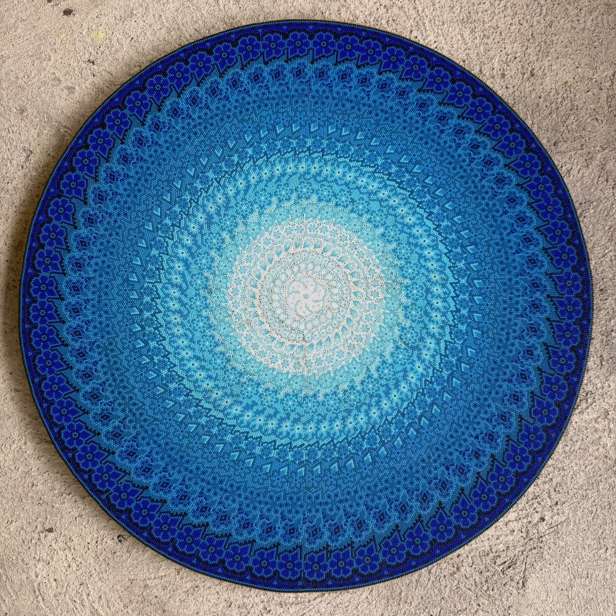 Huichol Indian Bead Painting by "Wiyeme" Salvador Lopez PP9611