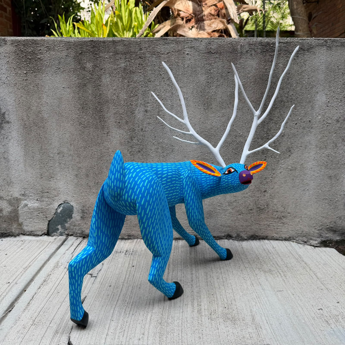 Oaxacan Wood Carving Hand Made, Moose By Armando Jimenez  PP9618