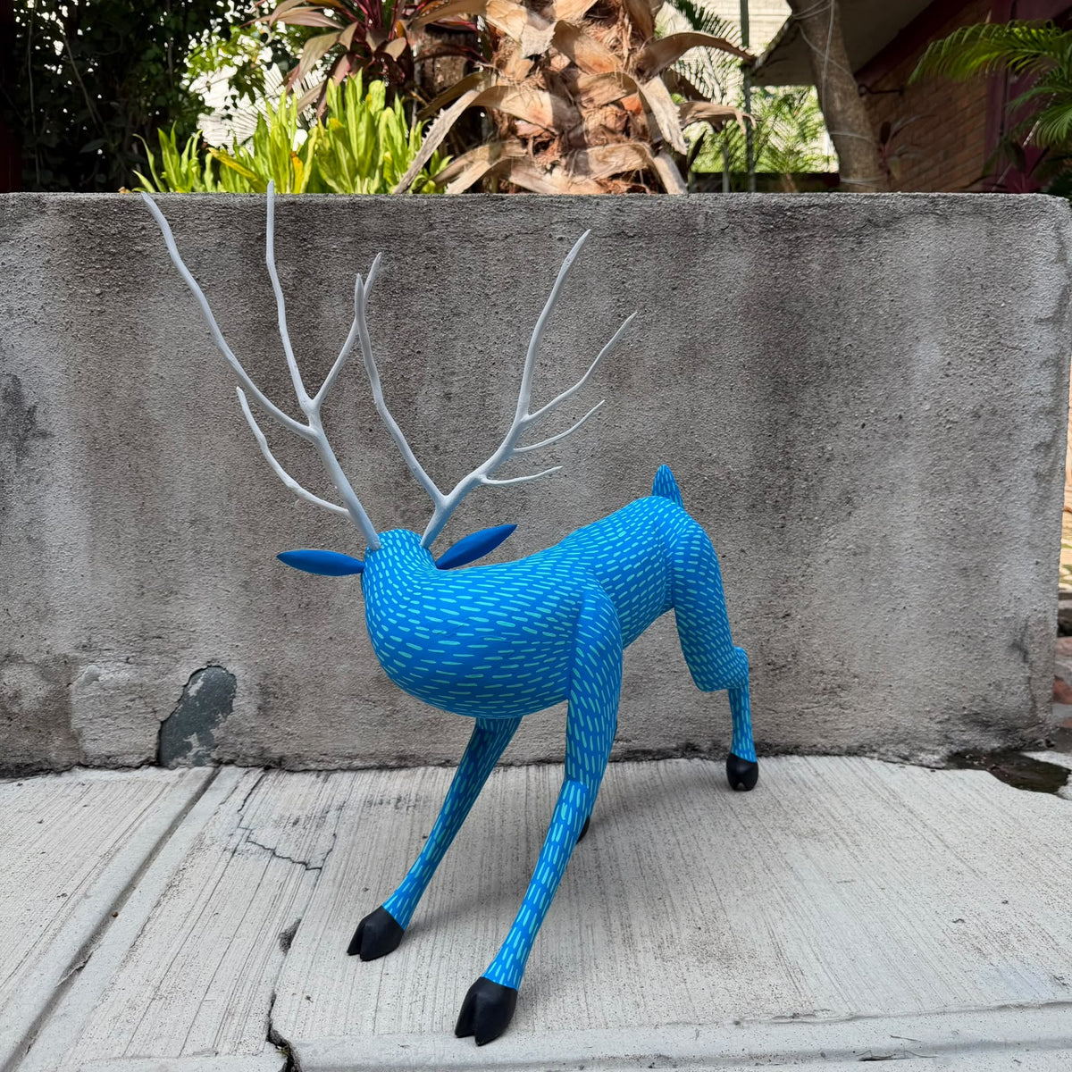 Oaxacan Wood Carving Hand Made, Moose By Armando Jimenez  PP9618