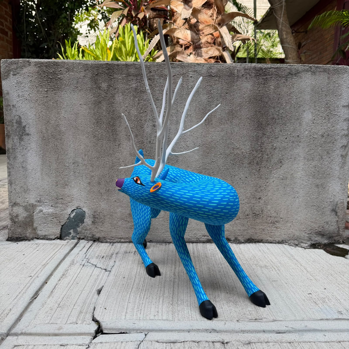 Oaxacan Wood Carving Hand Made, Moose By Armando Jimenez  PP9618