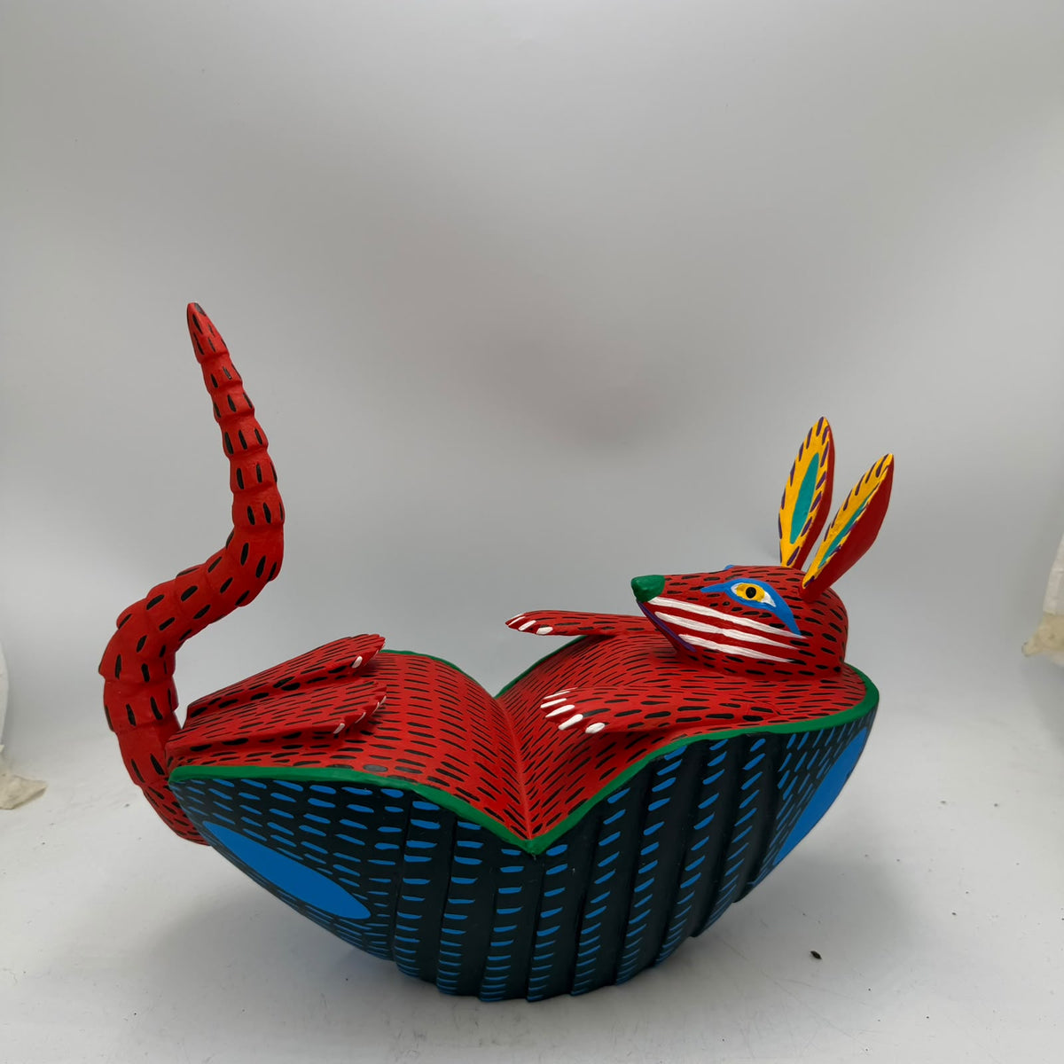 Oaxacan Wood Carving Hand Made, Armadillo By Armando Jimenez  PP9620