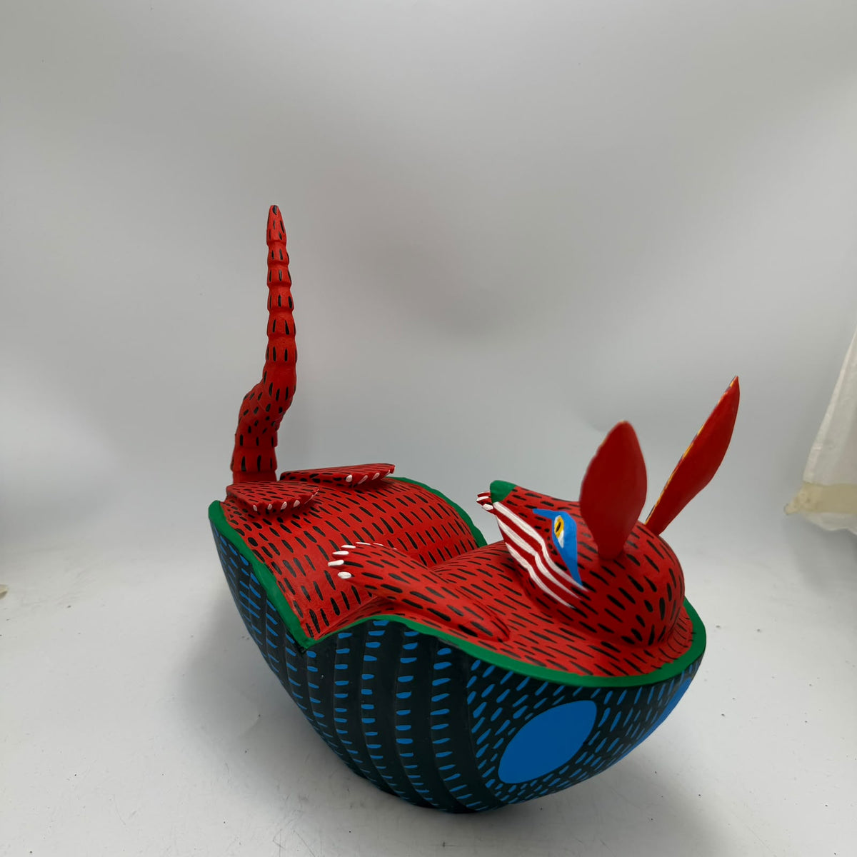Oaxacan Wood Carving Hand Made, Armadillo By Armando Jimenez  PP9620