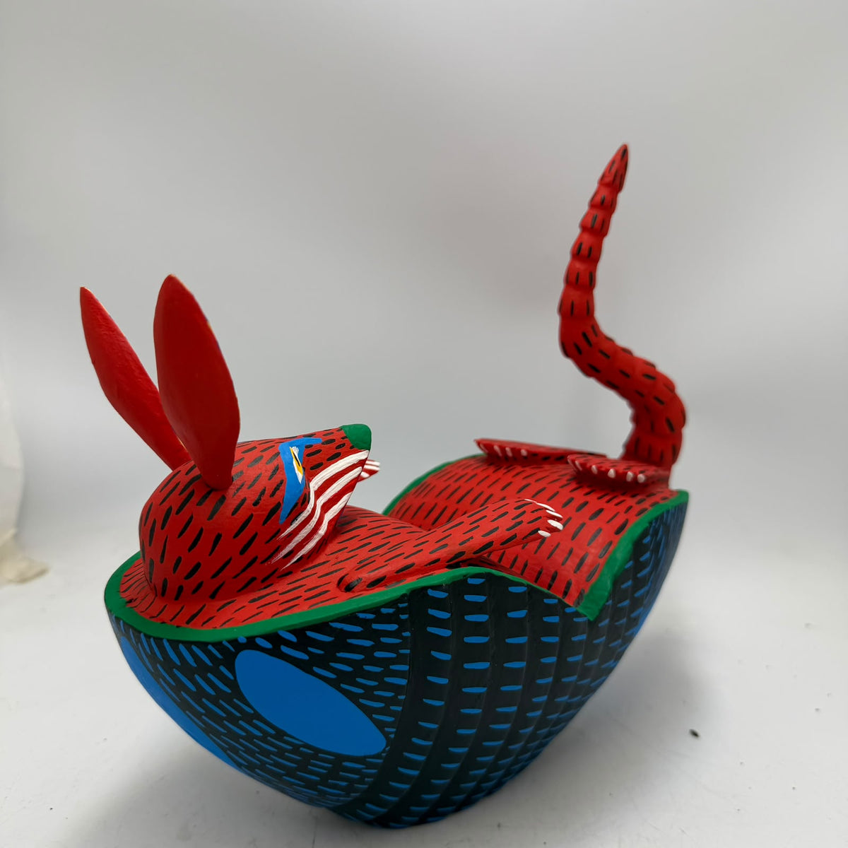 Oaxacan Wood Carving Hand Made, Armadillo By Armando Jimenez  PP9620