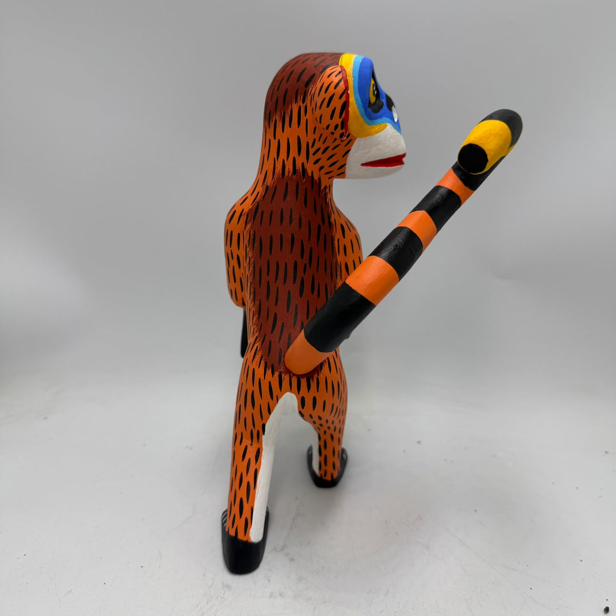 Oaxacan Wood Carving Hand Made, Monkey By Armando Jimenez  PP9624