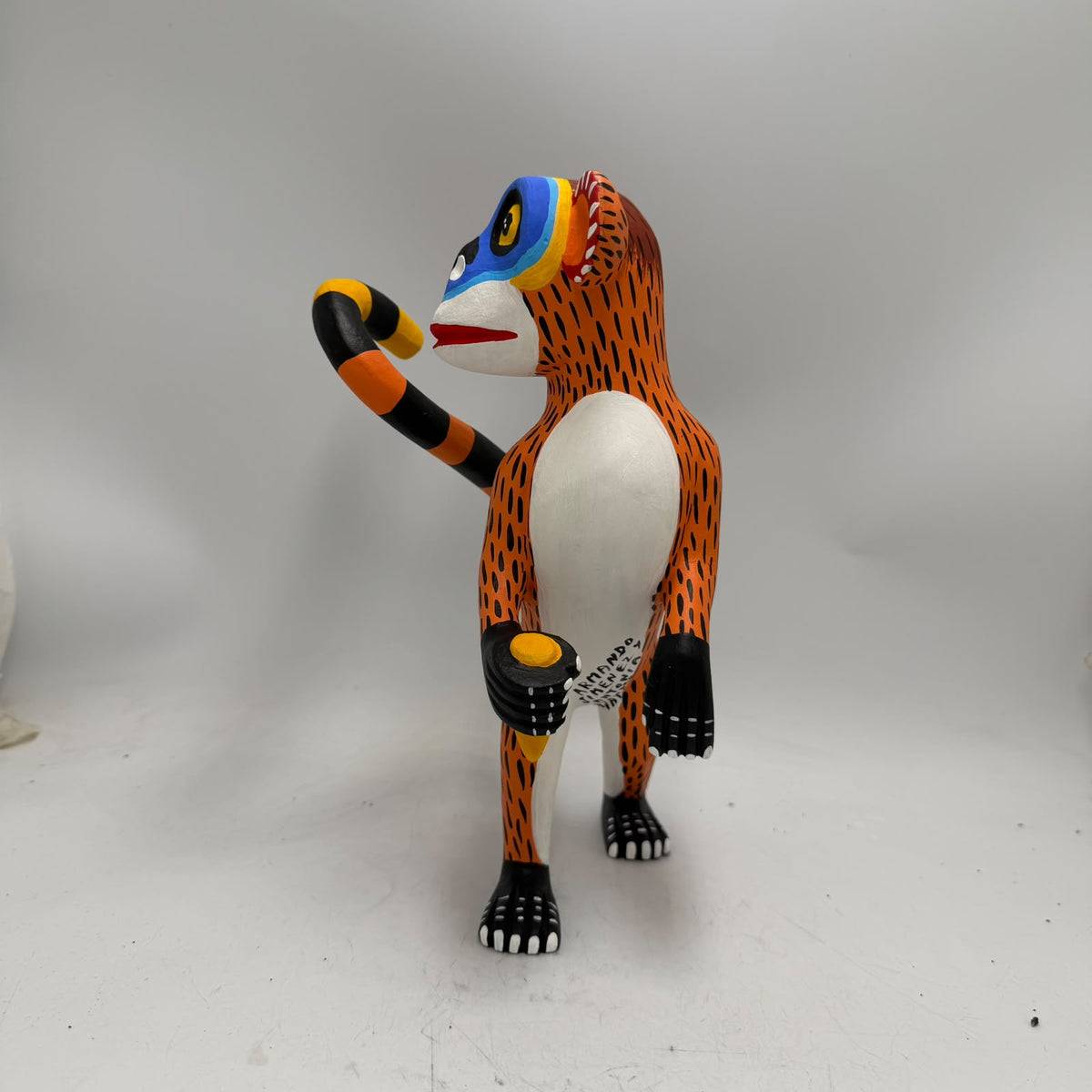 Oaxacan Wood Carving Hand Made, Monkey By Armando Jimenez  PP9624