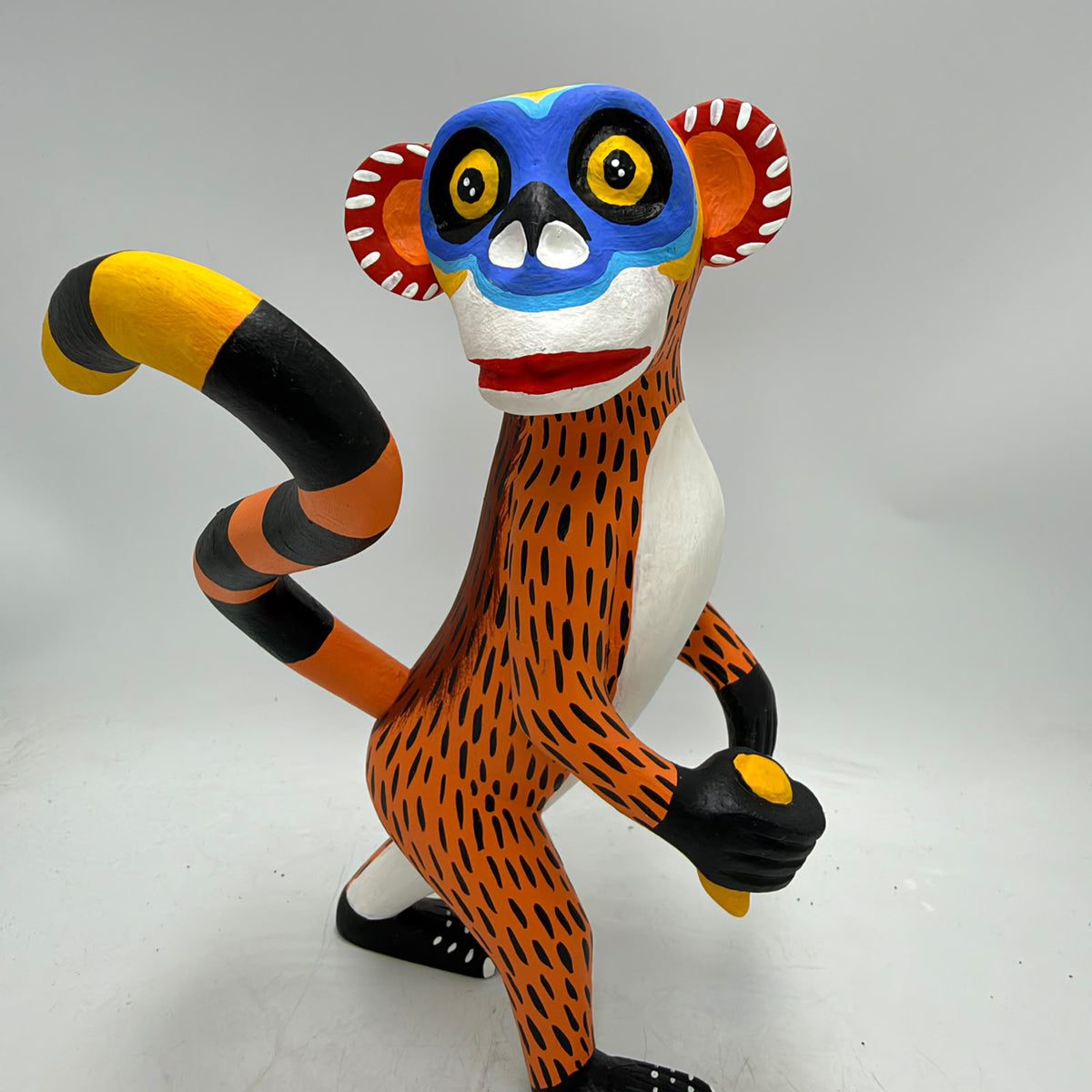 Oaxacan Wood Carving Hand Made, Monkey By Armando Jimenez  PP9624