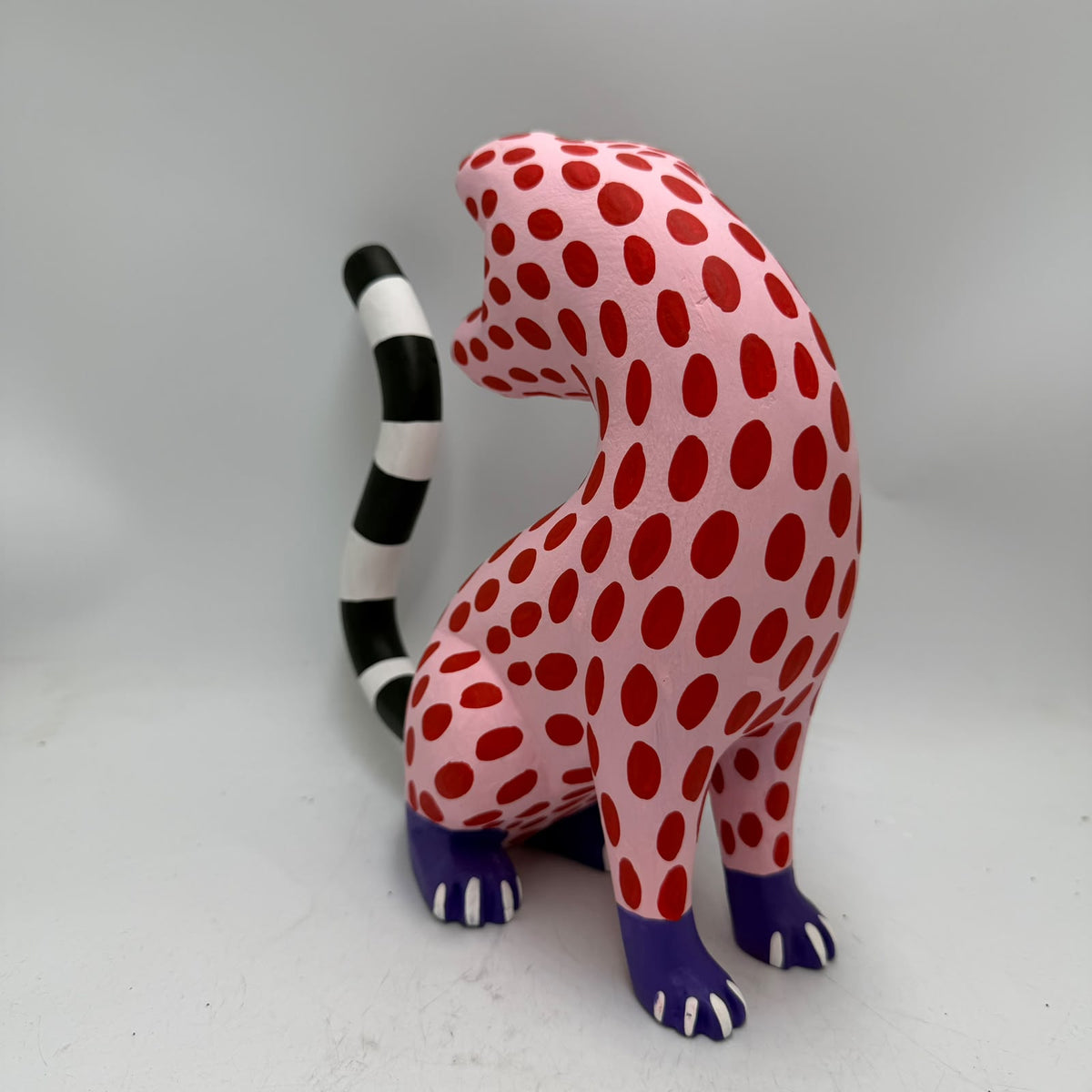 Oaxacan Wood Carving Hand Made, Cat By Armando Jimenez  PP9625