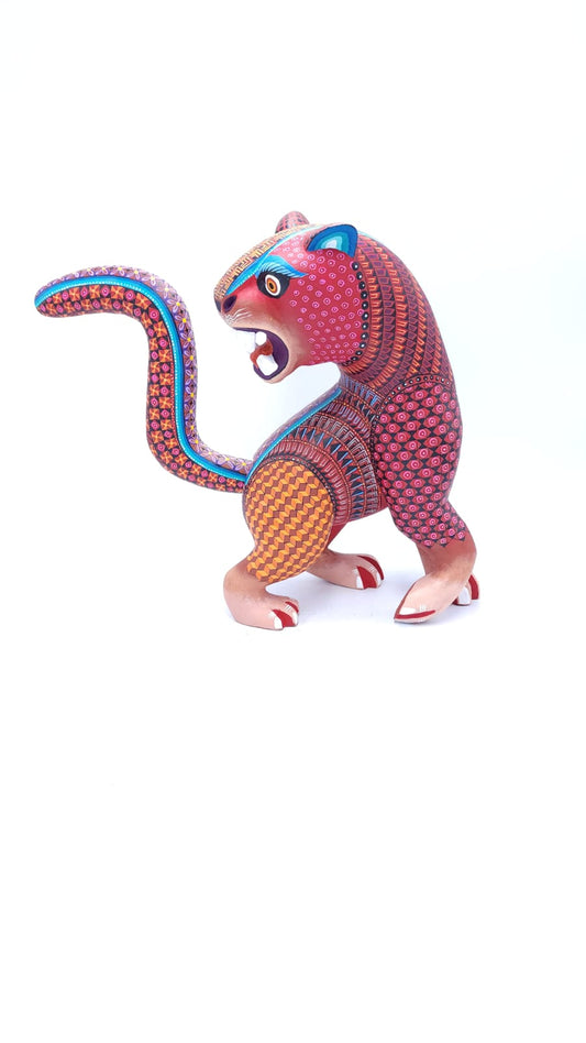 Oaxacan Wood Carving Jaguar By Estudio 2403 PP5469