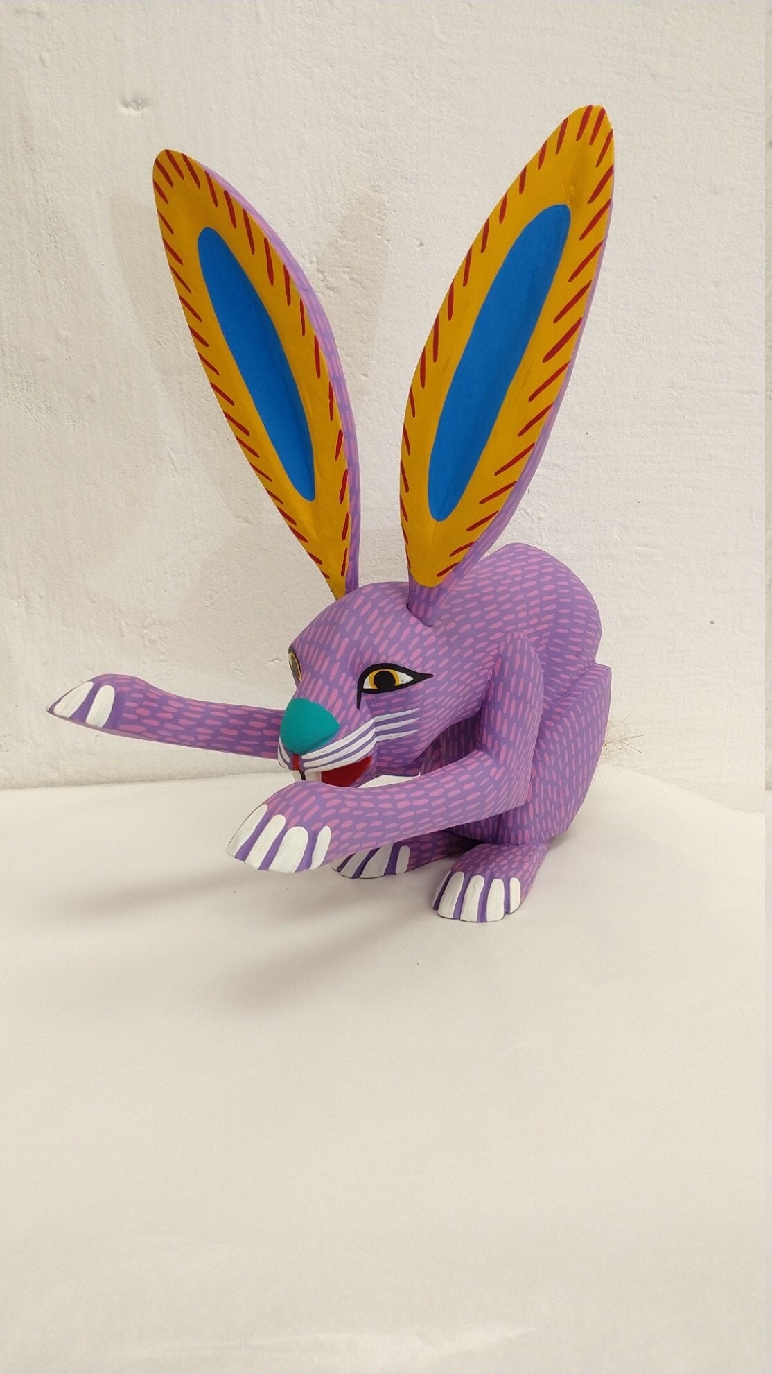 Oaxacan Wood Carving Bunny Rabbit By Armando Jimenez PP2754