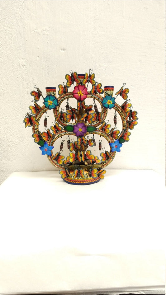 Polychromatic Ceramic Monarch Candle Holder by Alfonso Castillo PP2781