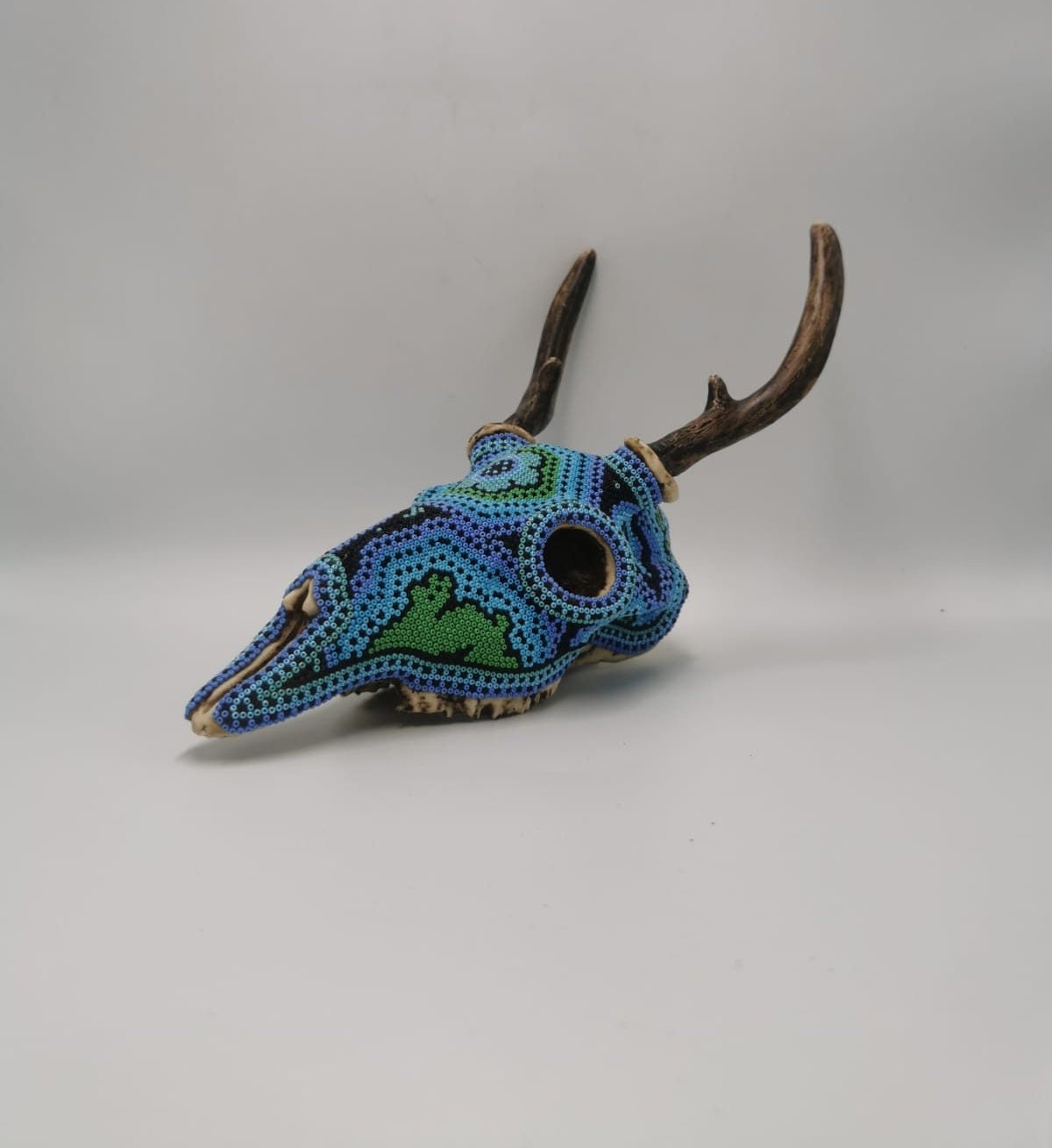 Hand Beaded Mexican Folk Art Deer By Florencio Lopez PP4664